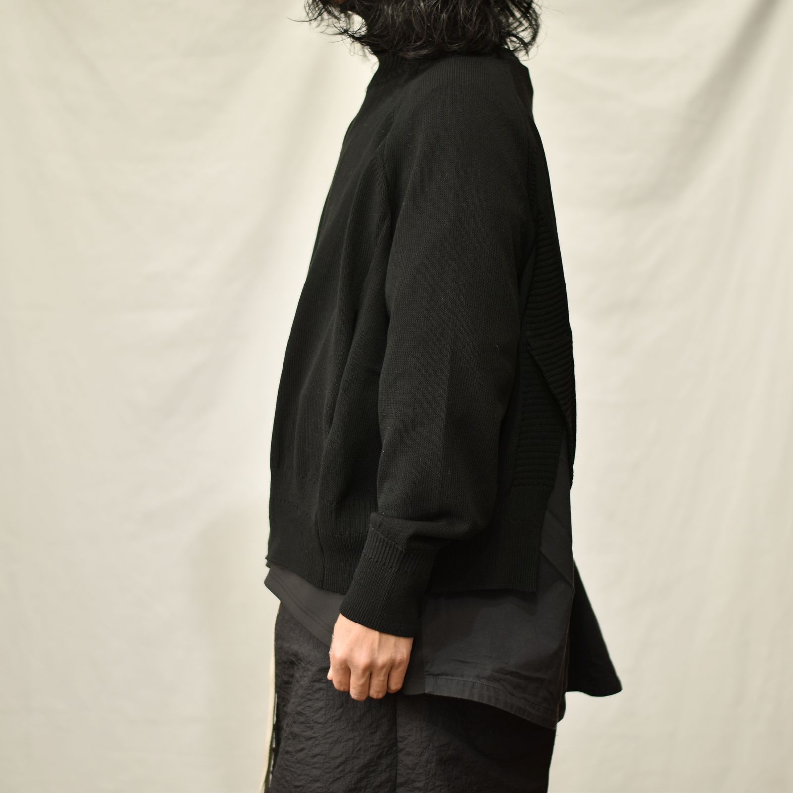 ハイネックニットブルゾン / LB23SS-KNBL01 (BLACK)