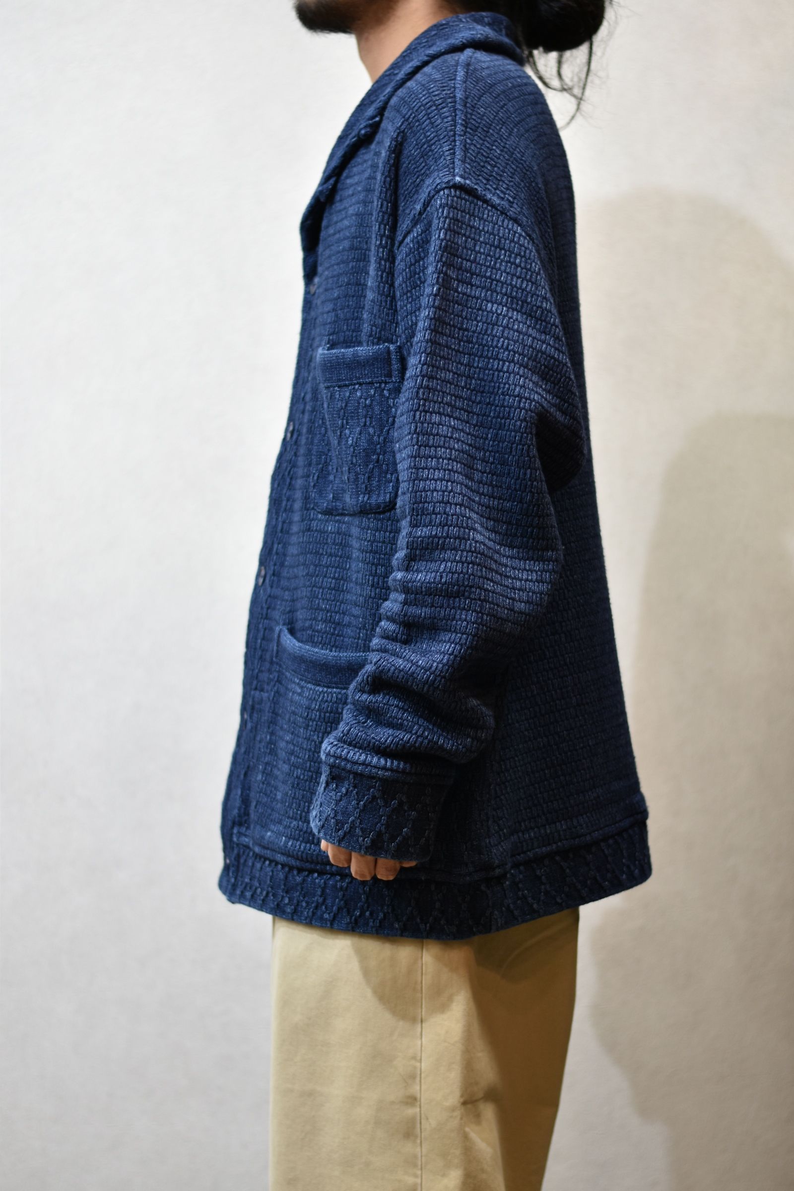 Porter Classic - BEATNIK KENDO KNIT CARDIGAN (BLUE) | chord online