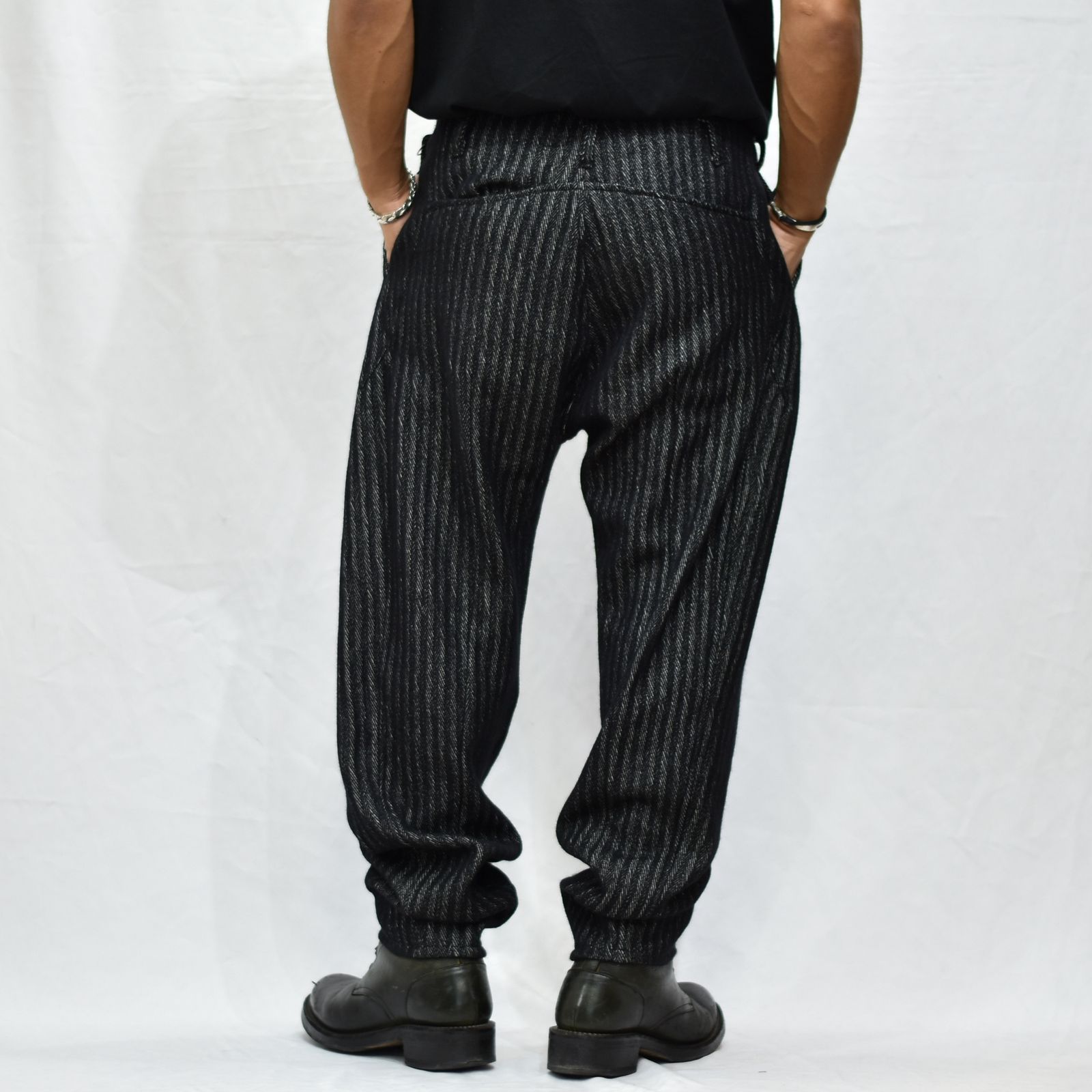 WOOL COTTON PANTS 2TUCK UNLINED BP-1