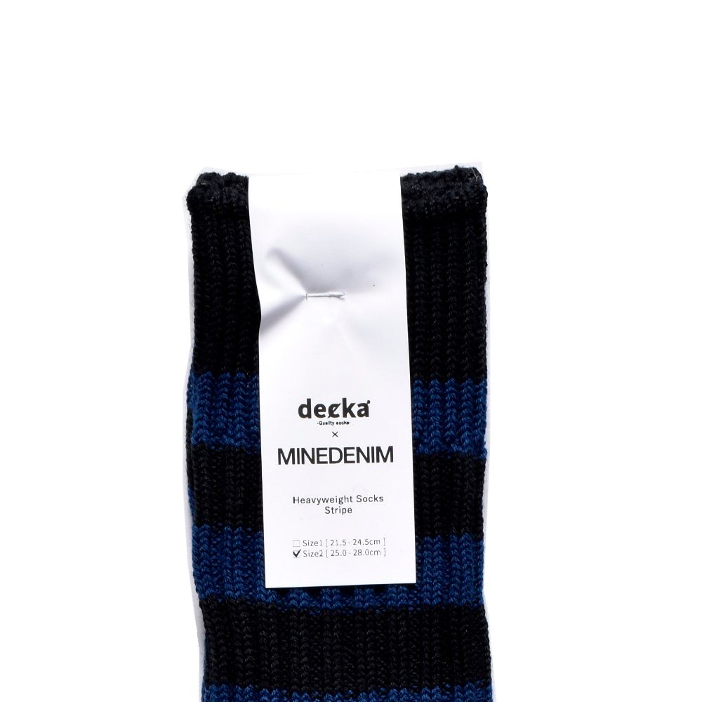 decka* MINEDENIM Border Rib SOX （BPT） /  ボーダーリブソックス （ブルー）