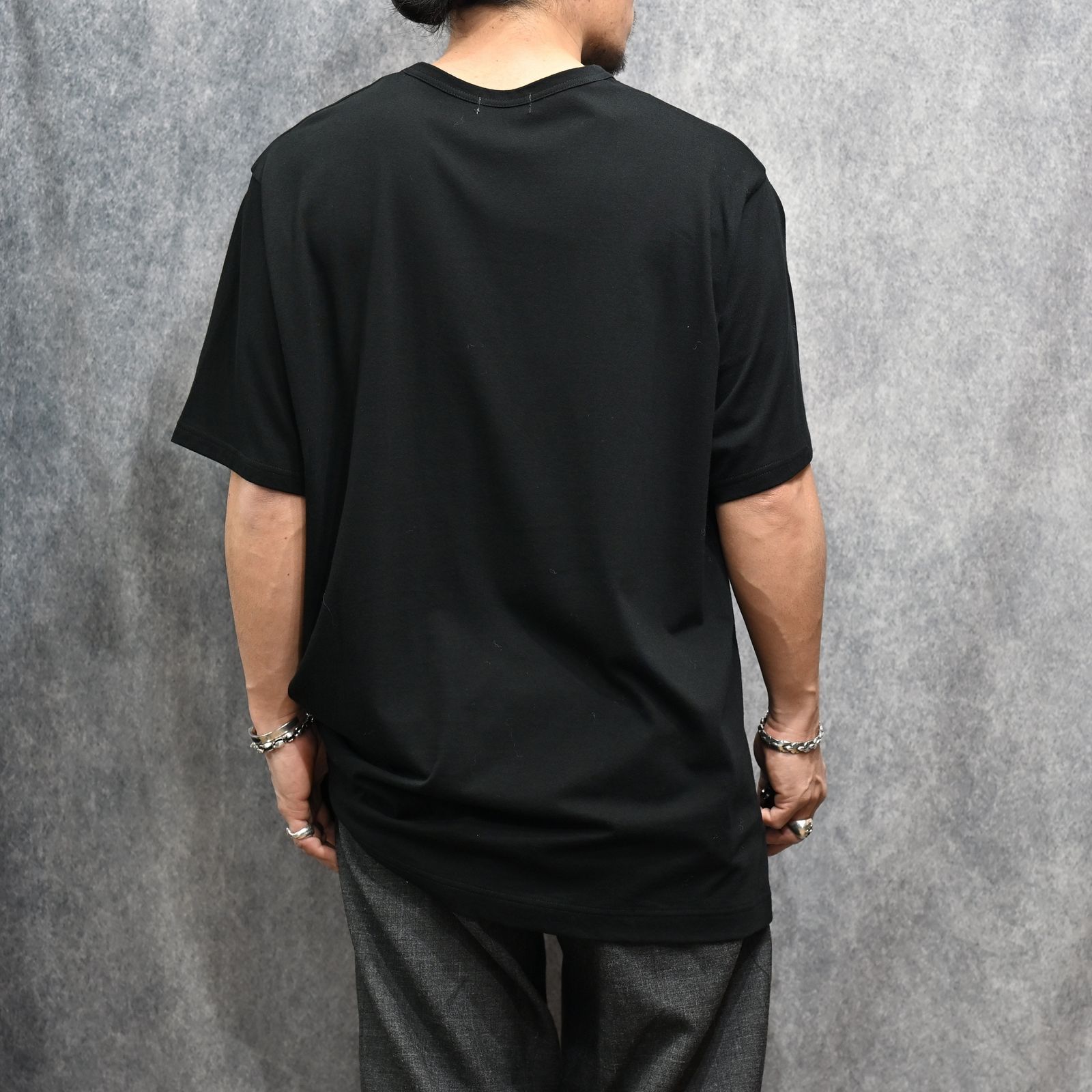 30/- COMBED PLAIN STITCH SHORT SLV T PT H （BLACK）｜半袖Tシャツ｜HK-T78-985-1-03