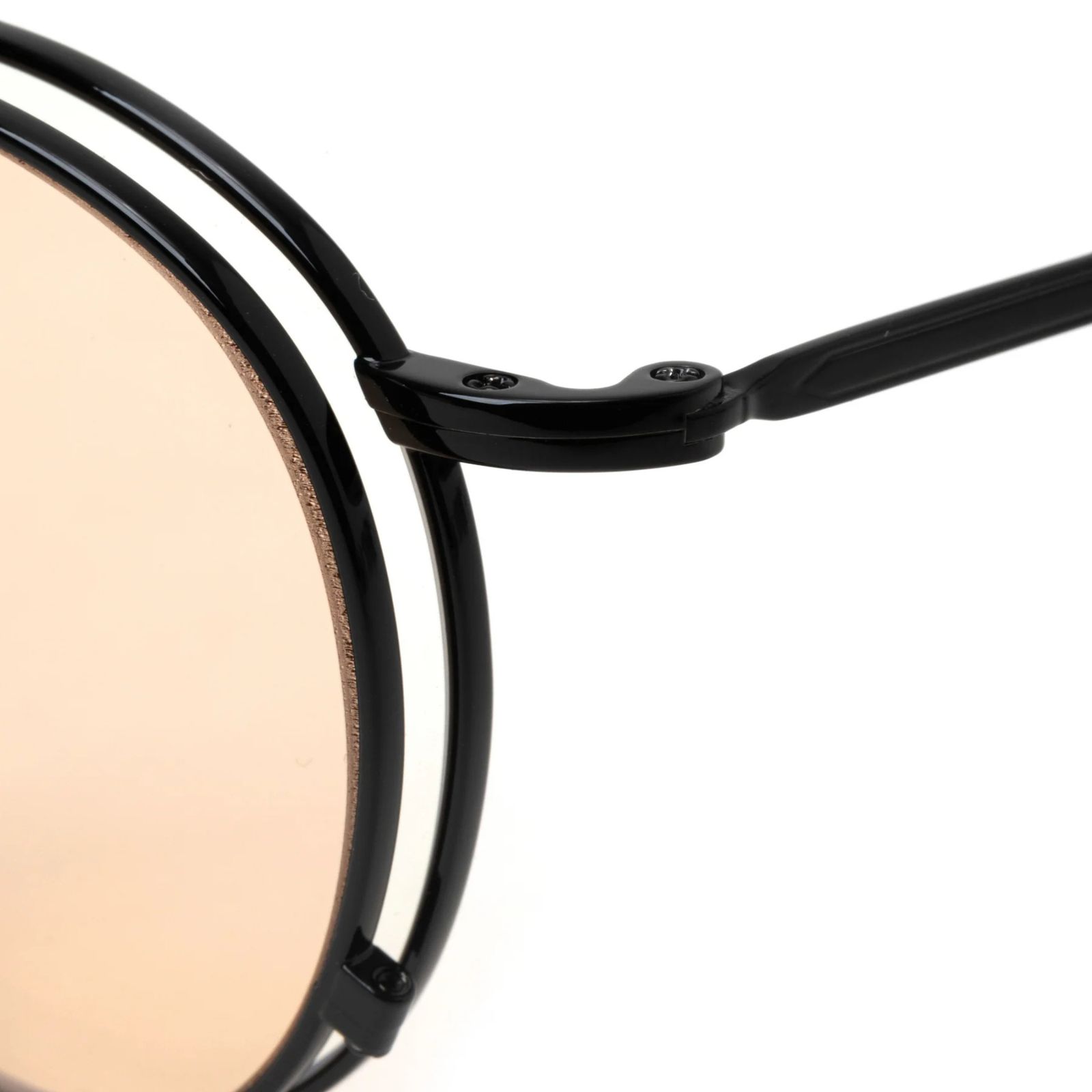 FLIP UP TYPE CIRCLE METAL GLASSES (BLACK/BROWN) / フリップアップタイプ サークルメタル サングラス