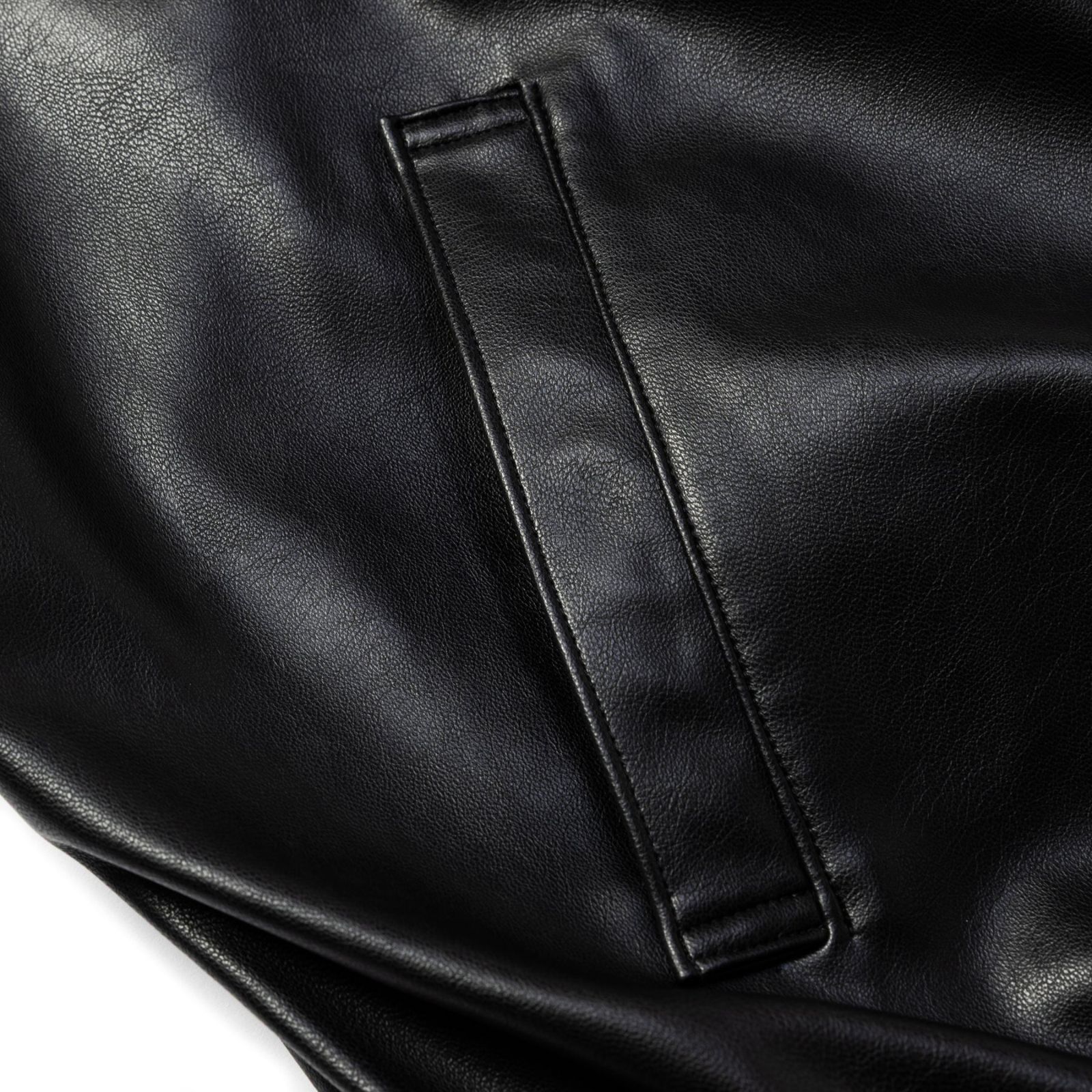 FAUX LEATHER HARRINGTON JACKET (BLACK)｜フェイクレザー ハリントン ジャケット｜CL-26AWJKT005