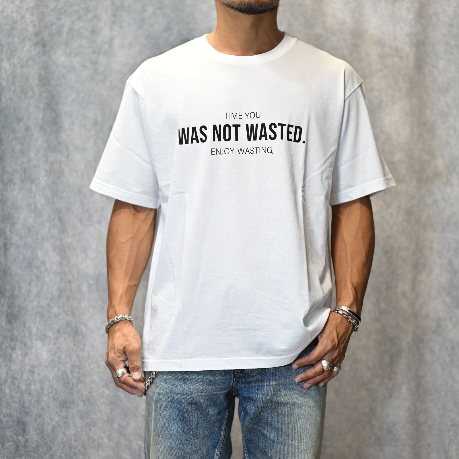 TIME YOU WAS NOT WASTED T-SH （WHITE） / プリントTシャツ （ホワイト） 2505-4004