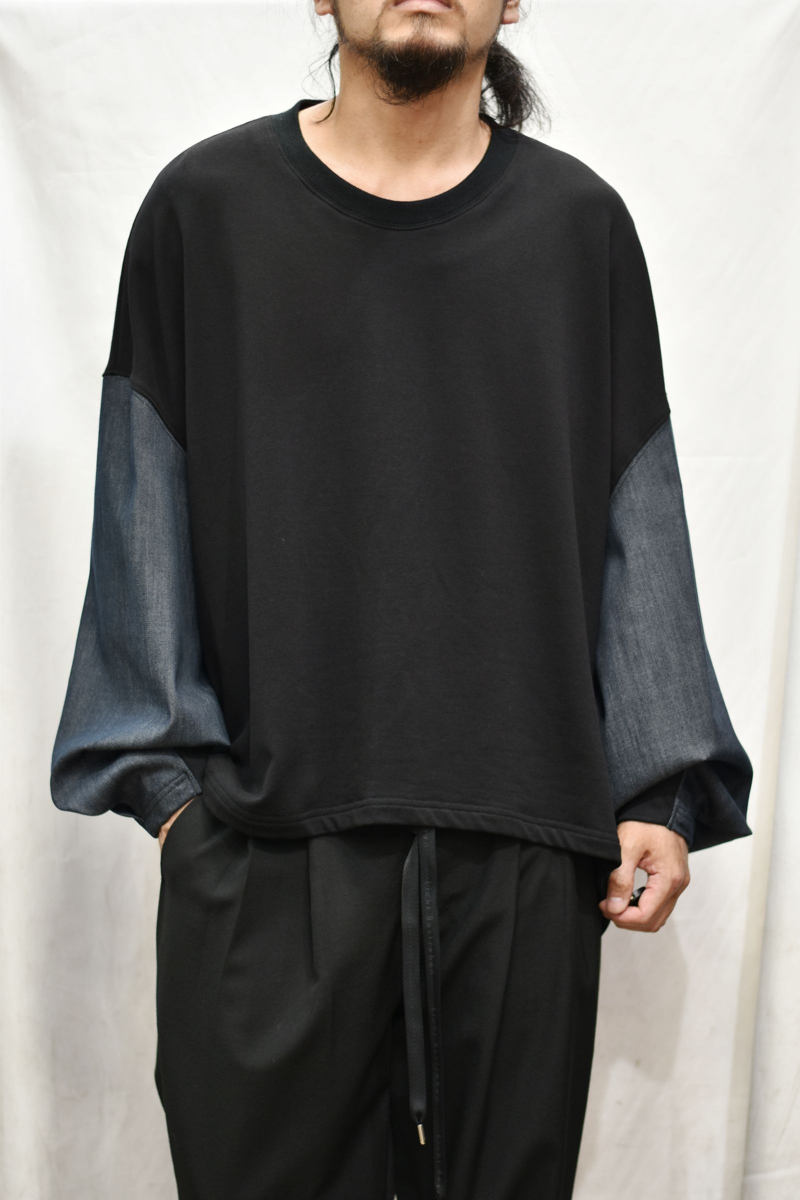 コンビネーションプルオーバー / LB21FW-PO02-DN (BLACK×NAVY)