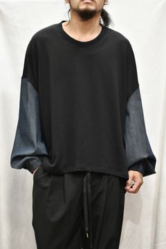 コンビネーションプルオーバー / LB21FW-PO02-DN (BLACK×NAVY)
