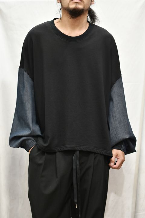 コンビネーションプルオーバー / LB21FW-PO02-DN (BLACK×NAVY)