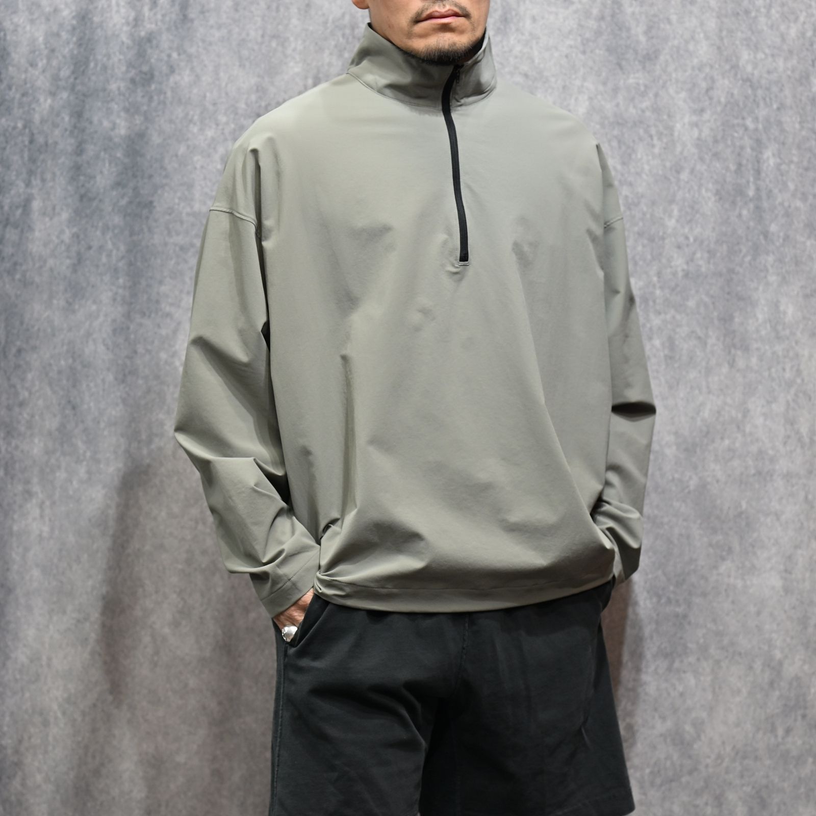 HALF ZIP PULLOVER （GRAY / グレー）｜ハーフジップ プルオーバー｜9261-CS06-004