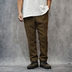 VINTAGE TYPE HERRINGBONE SLACKS (BROWN)｜ヘリンボーン スラックス｜CL-25AW032
