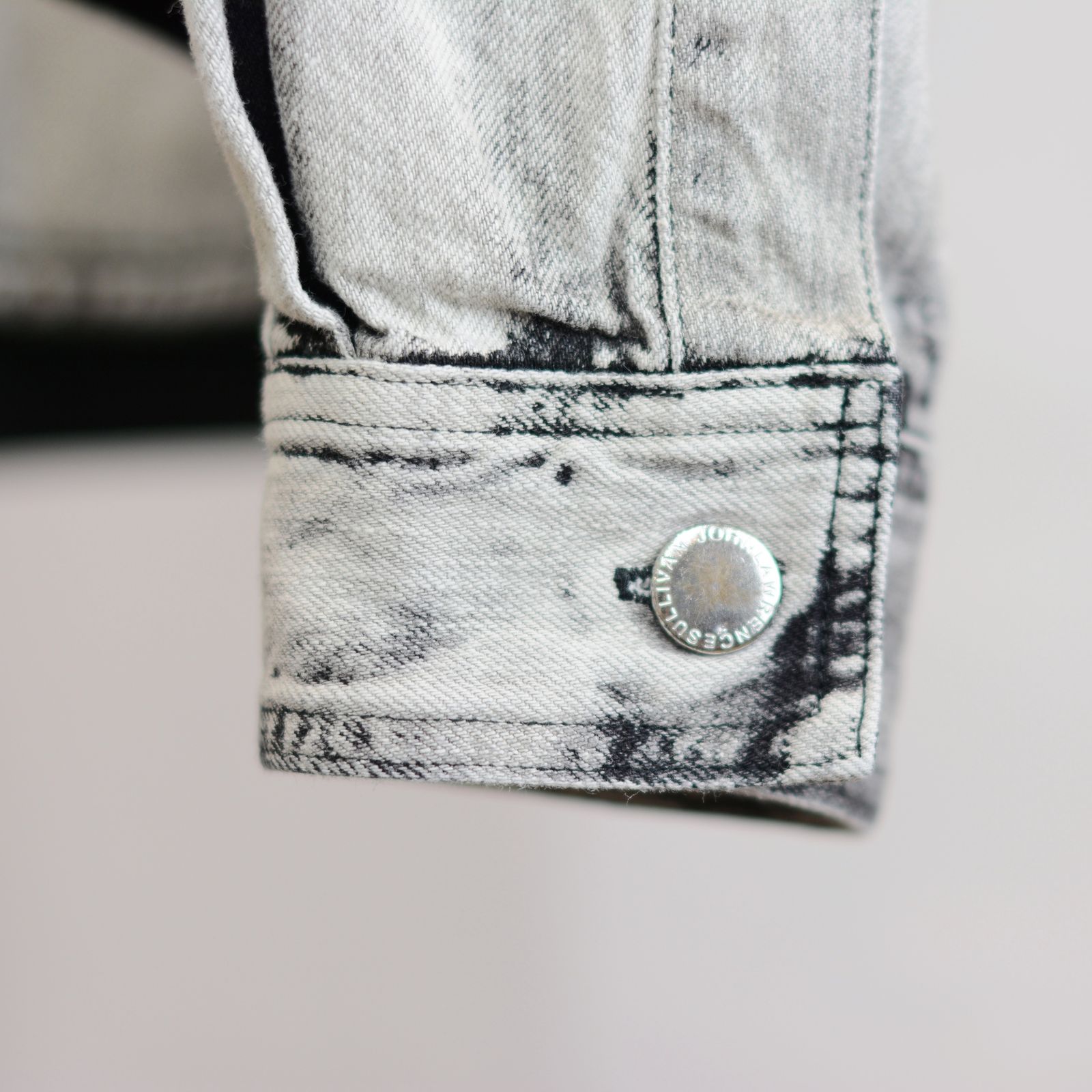 JOHNLAWRENCESULLIVAN - Bleached denim oversized shirt | chord