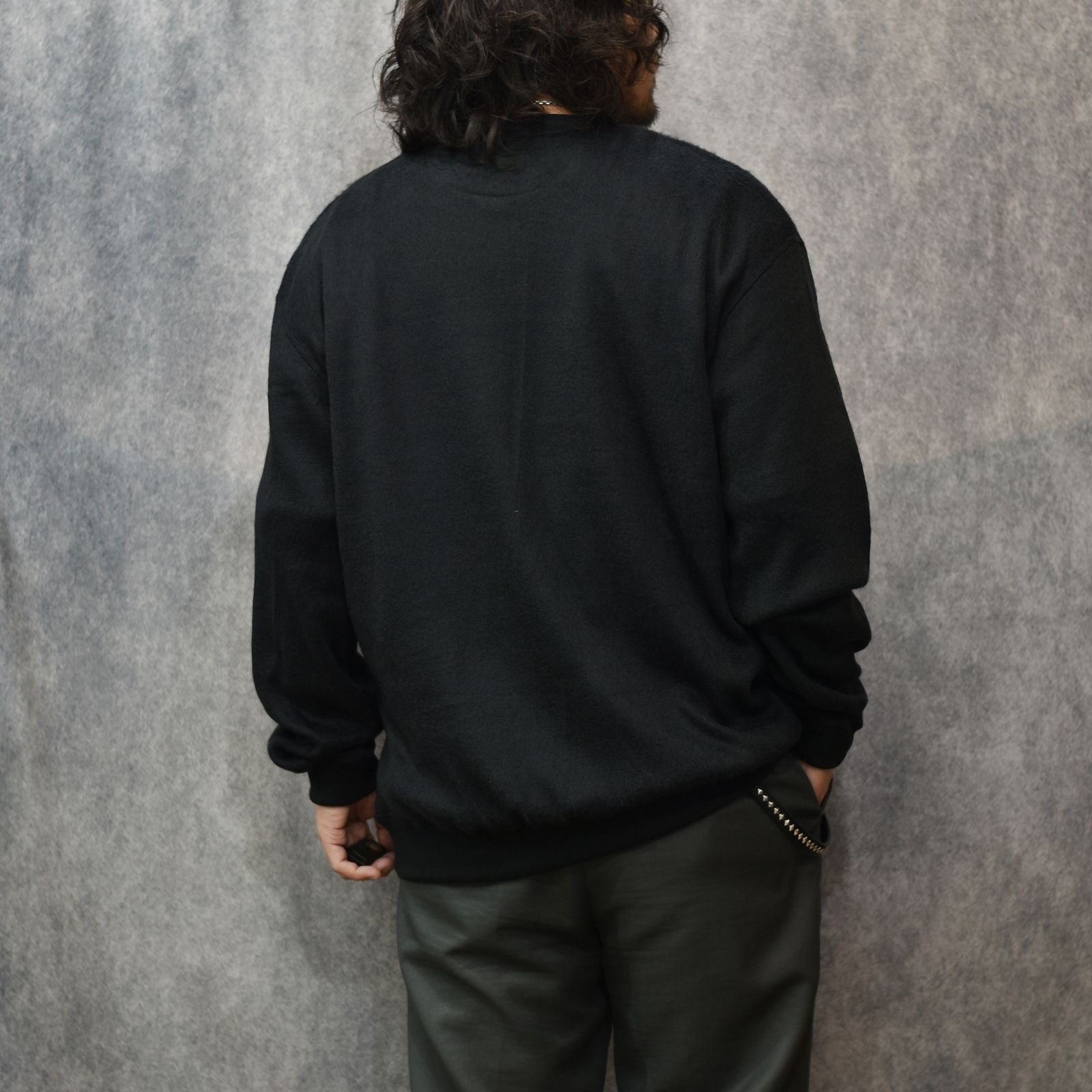 SHAGGY FABRIC CREW NECK SW (BLACK)｜シャギー クルーネック スウェット トレーナー｜CL-25AW036