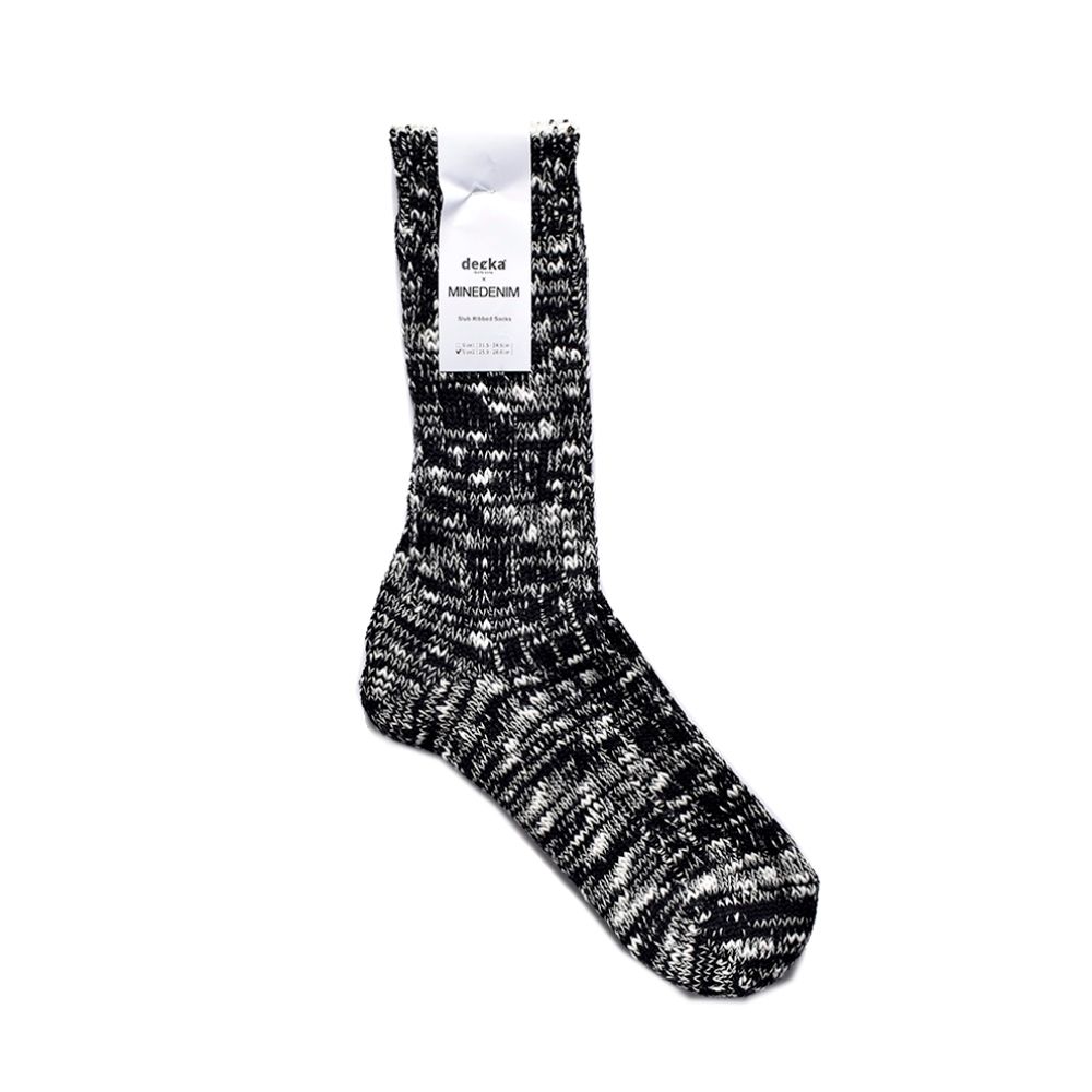 decka* MINEDENIM Melange Rib SOX （BLK） /  リブソックス （ブラック）