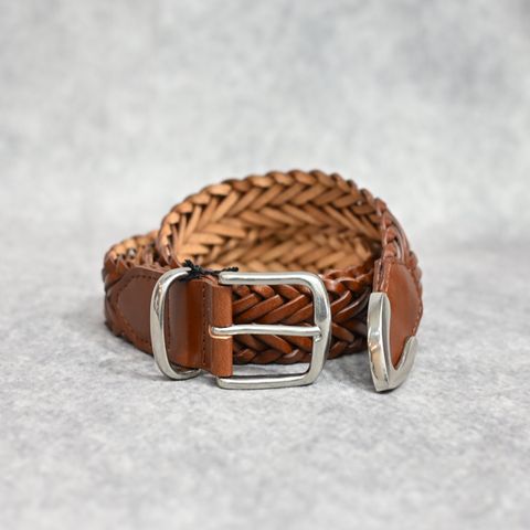 Leather Semi Wide Mesh Belt （BRN）｜レザーメッシュベルト｜MDLBT003