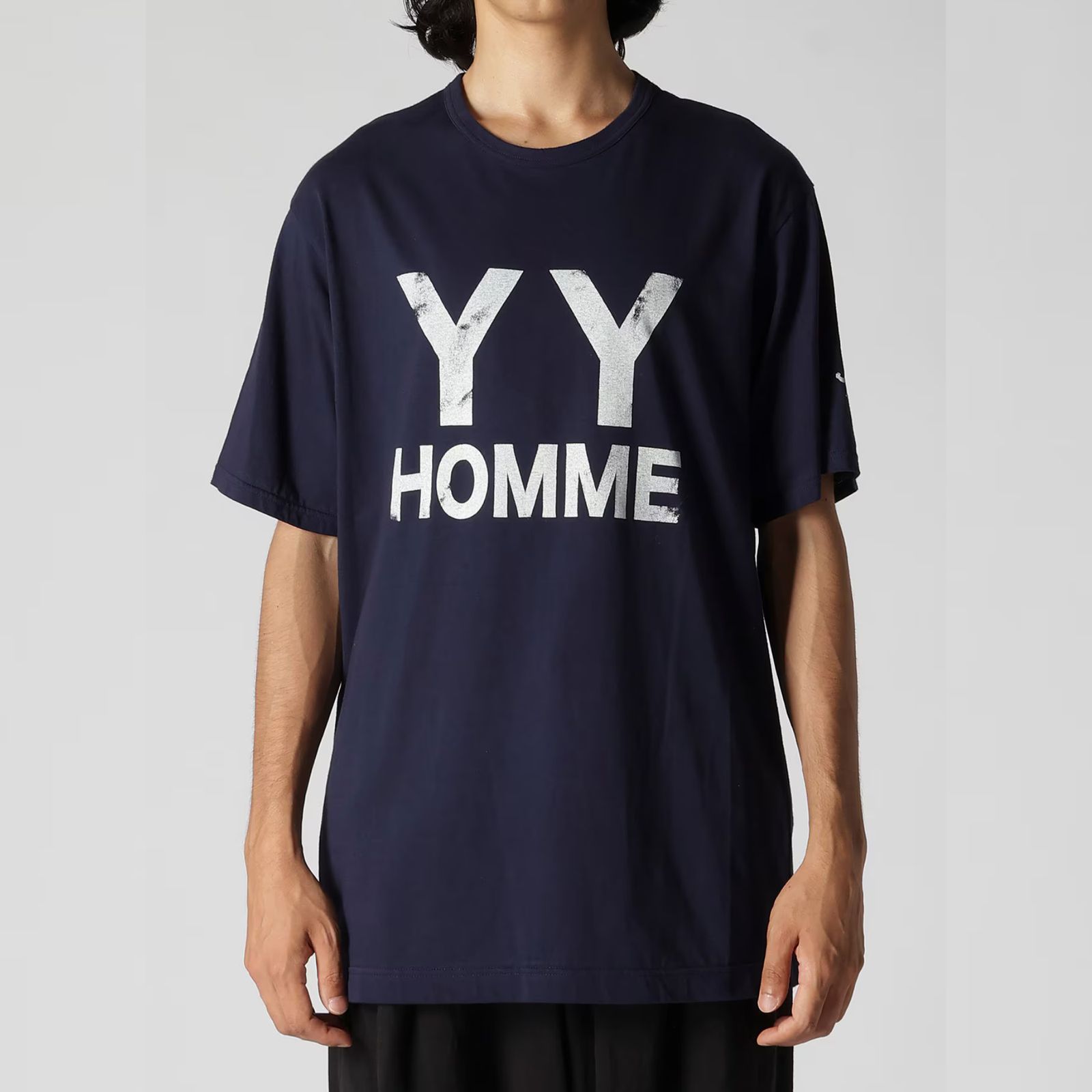 PRODUCT DYEING YYH PT SHORT SLEEVE T （NAVY） ロゴプリント Tシャツ （ネイビー）