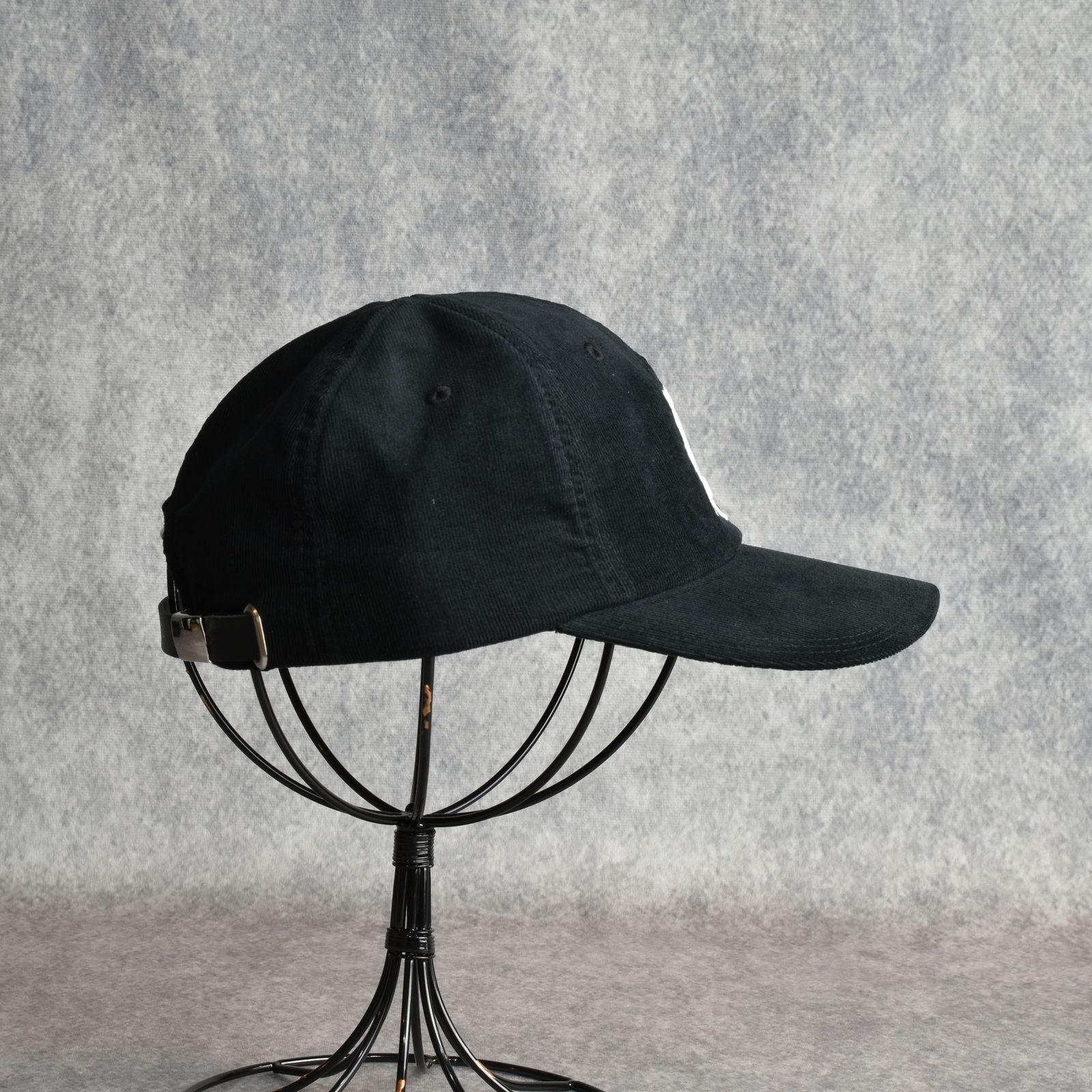 Corduroy Curved Visor Cap "BALLBOY" (BLACK) / コーデュロイ キャップ