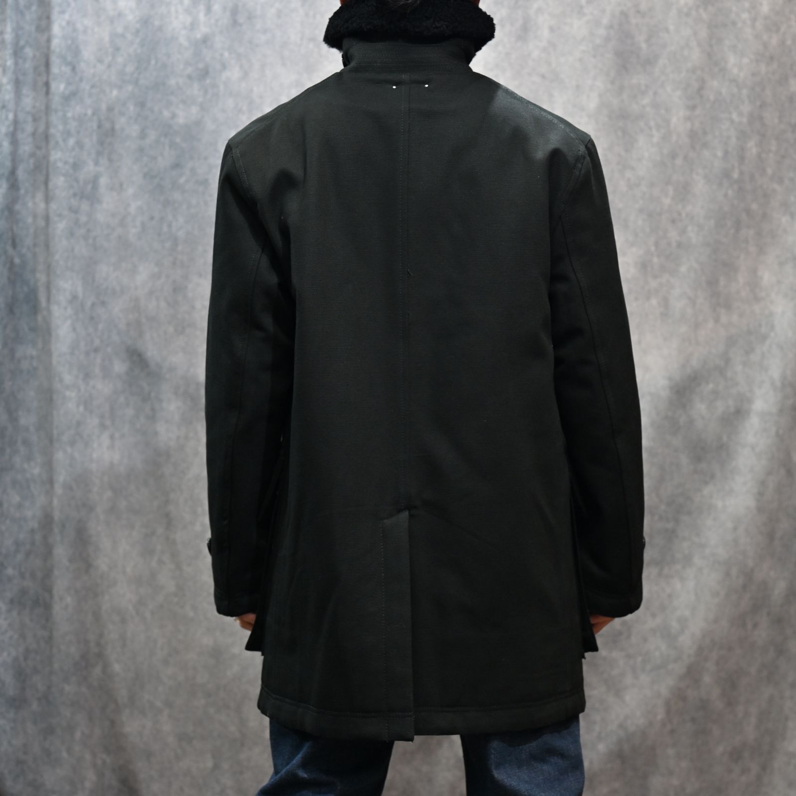 Mouton Collar Duck Military Haif CT （BLK）｜ムートンカラー ミリタリーハーフコート｜2511-9004