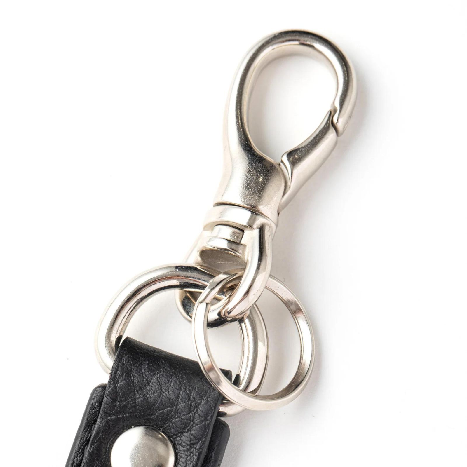 CALEE - STUDS LEATHER ASSORT KEY RING ＜TYPE I＞ D (Black