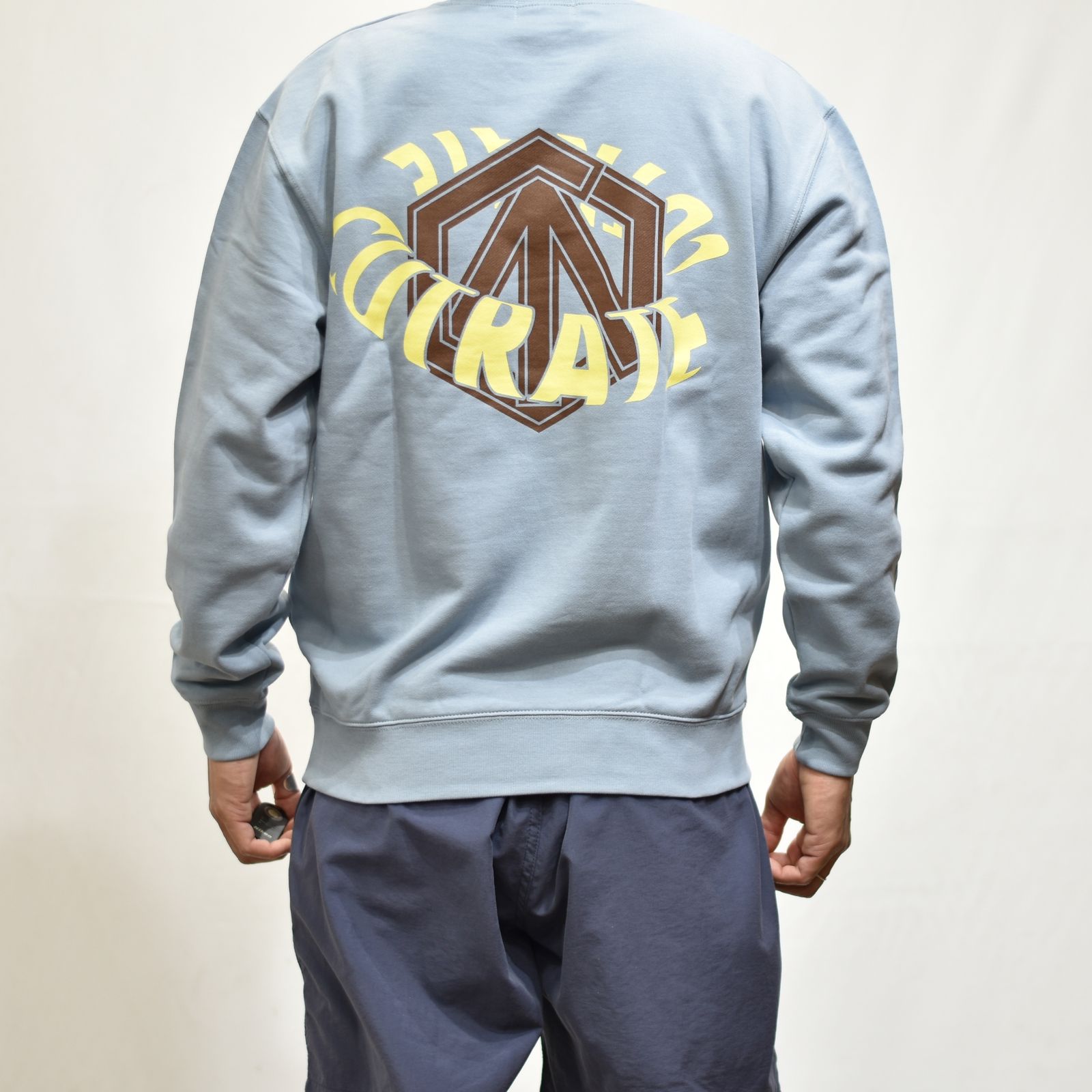 CUTRATE NS LOGO L/S SWEAT SHIRT  (ACID BLUE)