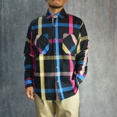 × BIG MAC SHIRT （NVY CHECK） / テーパードシルエット チェックシャツ
