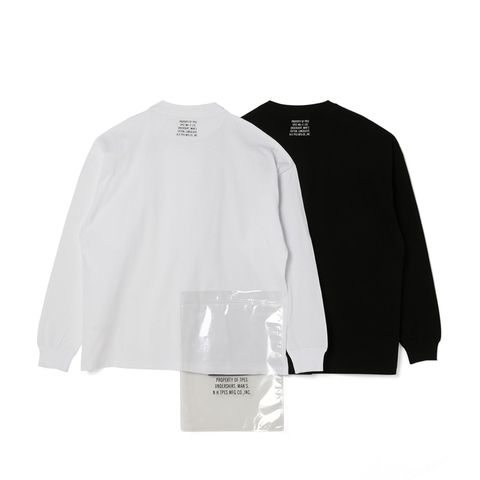 EXCHANGE SERVICE TOPS T-SHIRT （BLK / WHT）｜ロングスリーブTシャツ パックT｜9252-CS12-014