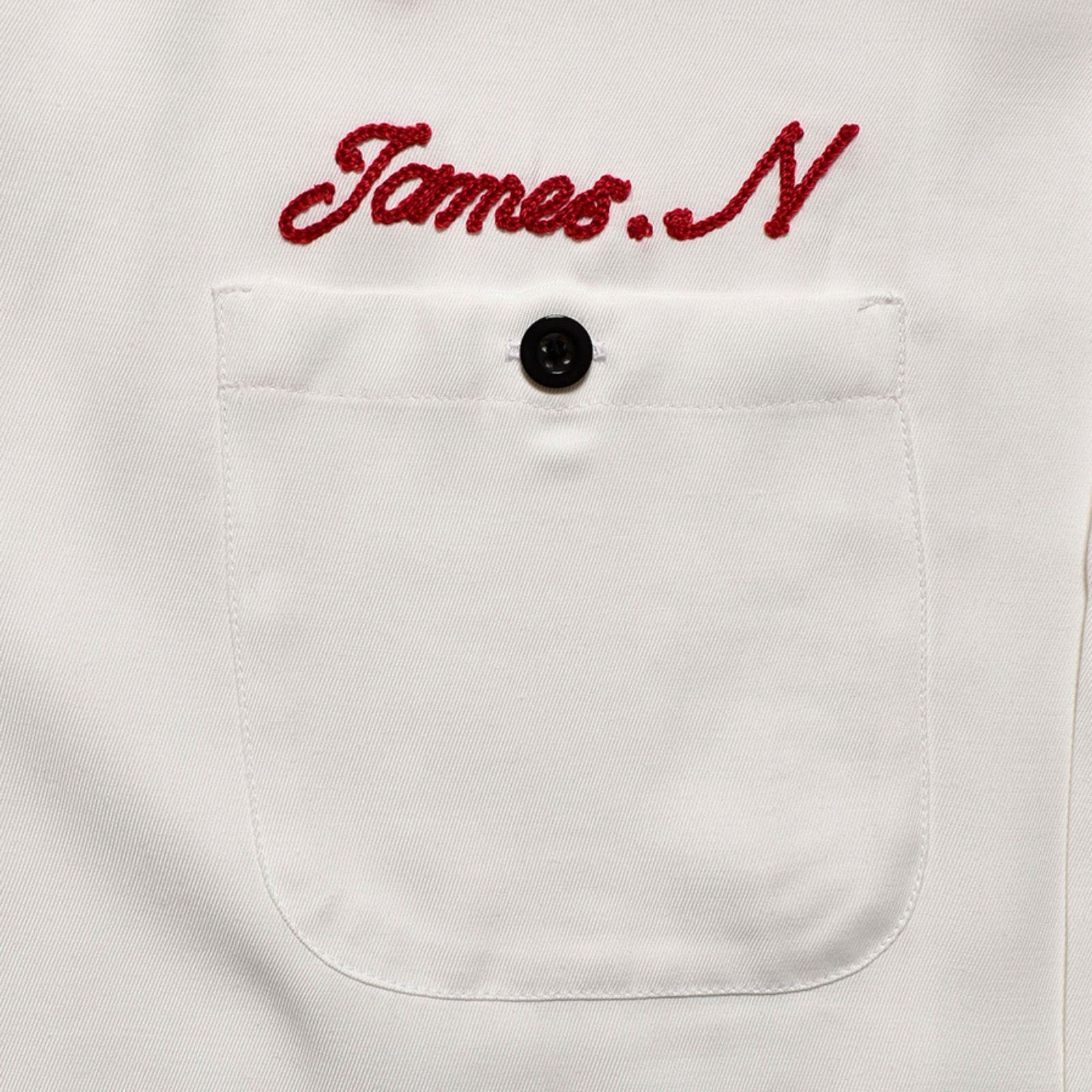 Detroit Embroidery Bowling SH （WHT） / ボーリングシャツ （ホワイト）