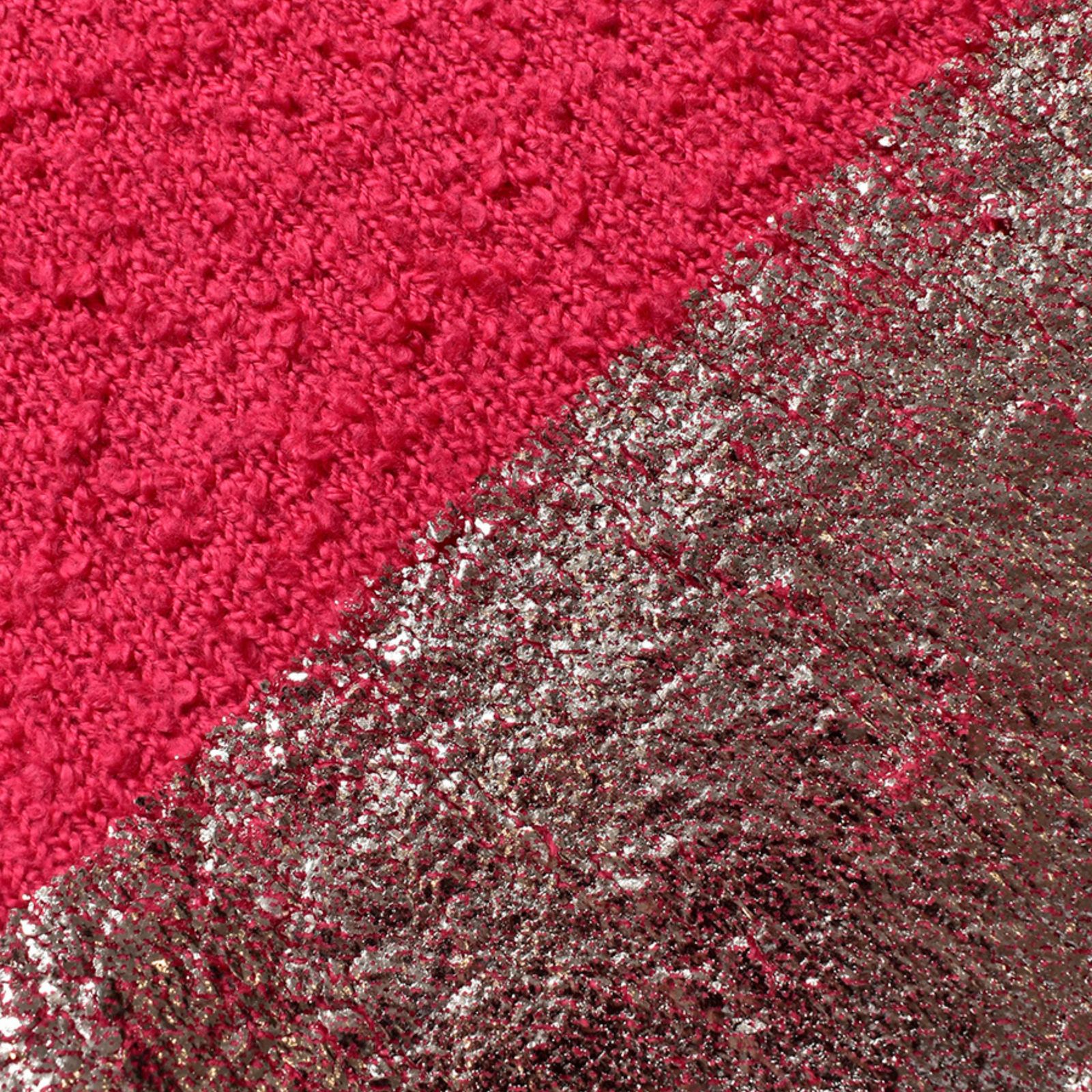Foil Coating Grainy Cotton Knit Crewneck Pullover （PNK） / コットンニット プルオーバー （ピンク）