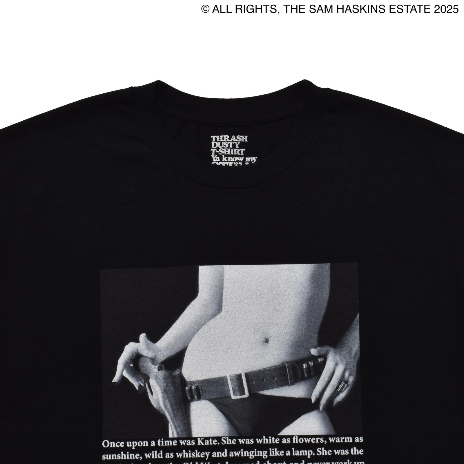 Sam Haskins×Stie-lo “holster Tee （BLK）｜サム・ハスキンス×スティーロ ホルスター プリントTシャツ｜25MND-STL006