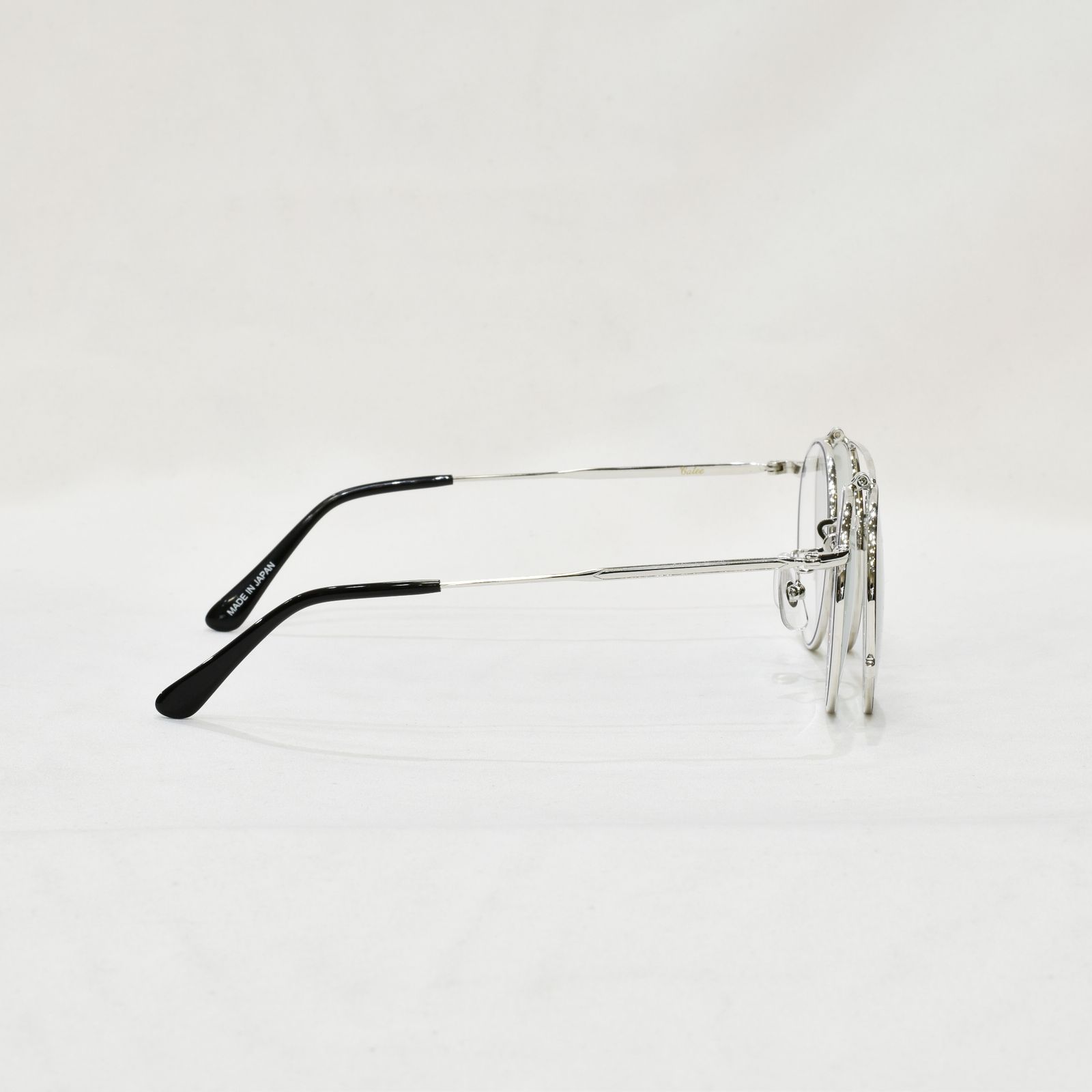 FLIP UP TYPE CIRCLE METAL GLASSES (SILVER.GREEN) / フリップアップタイプ サークルメタル グラシズ