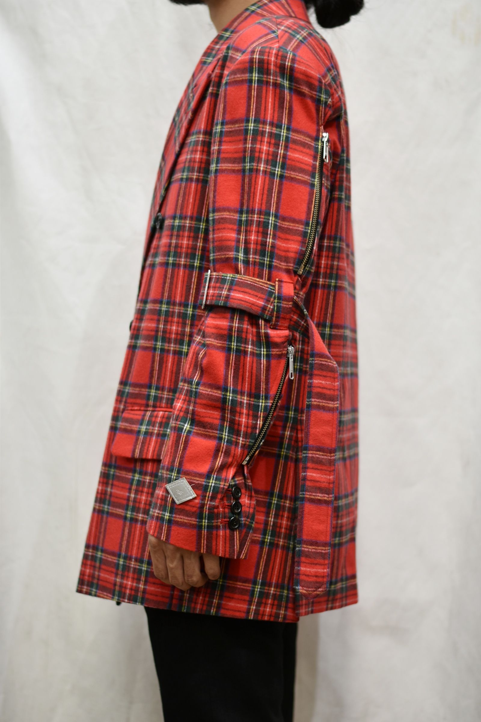 el conductorH - BELTEDBONDAGE DOUBLE BREASTED JKT (RED