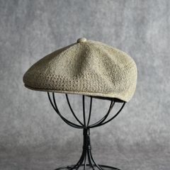Silk Hunting Cap "GENTLEMAN" (BEIGE) / シルク ハンチング帽