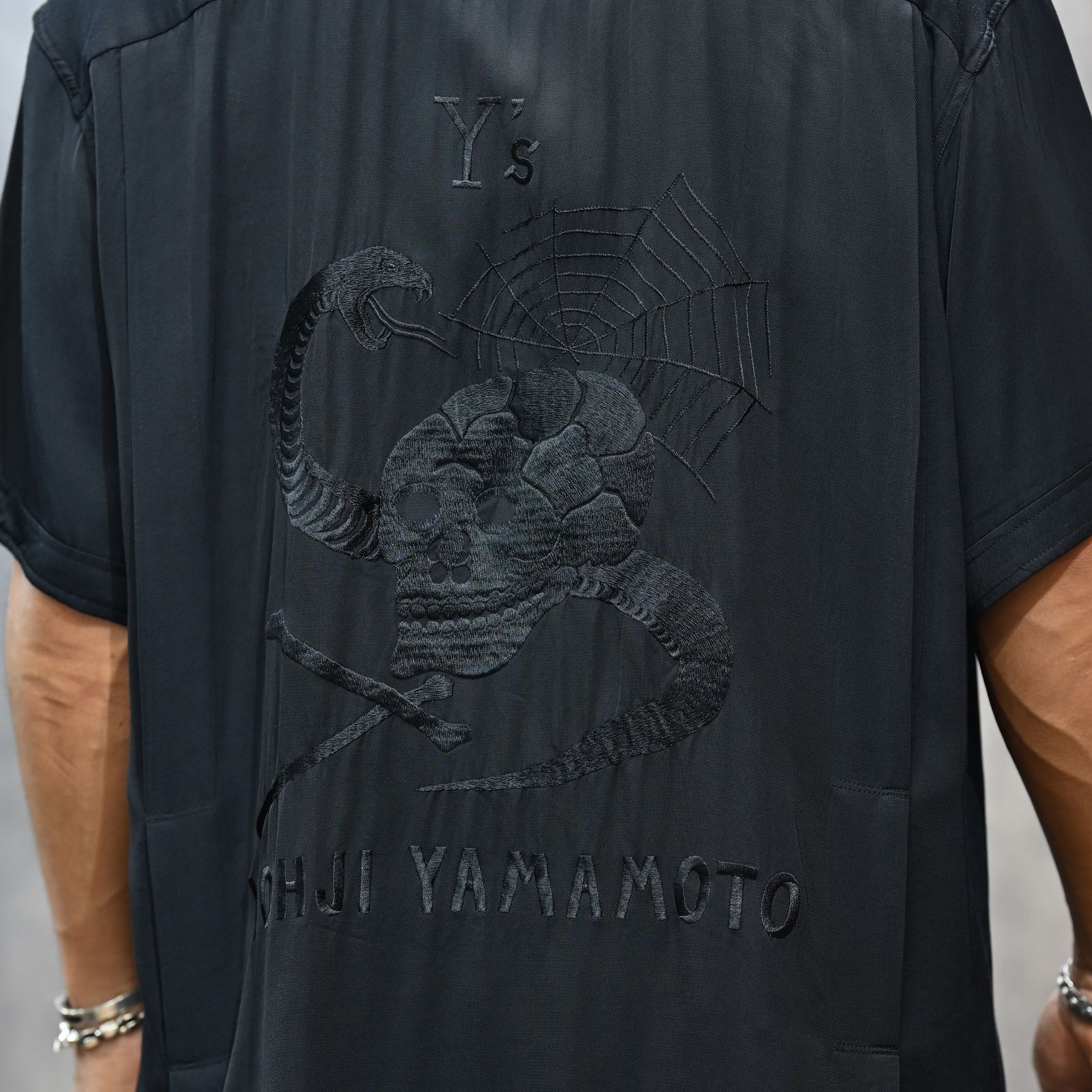 SUKASHIRT （BLACK） /  半袖シャツ スカシャツ （ブラック） YM-B55-215-1