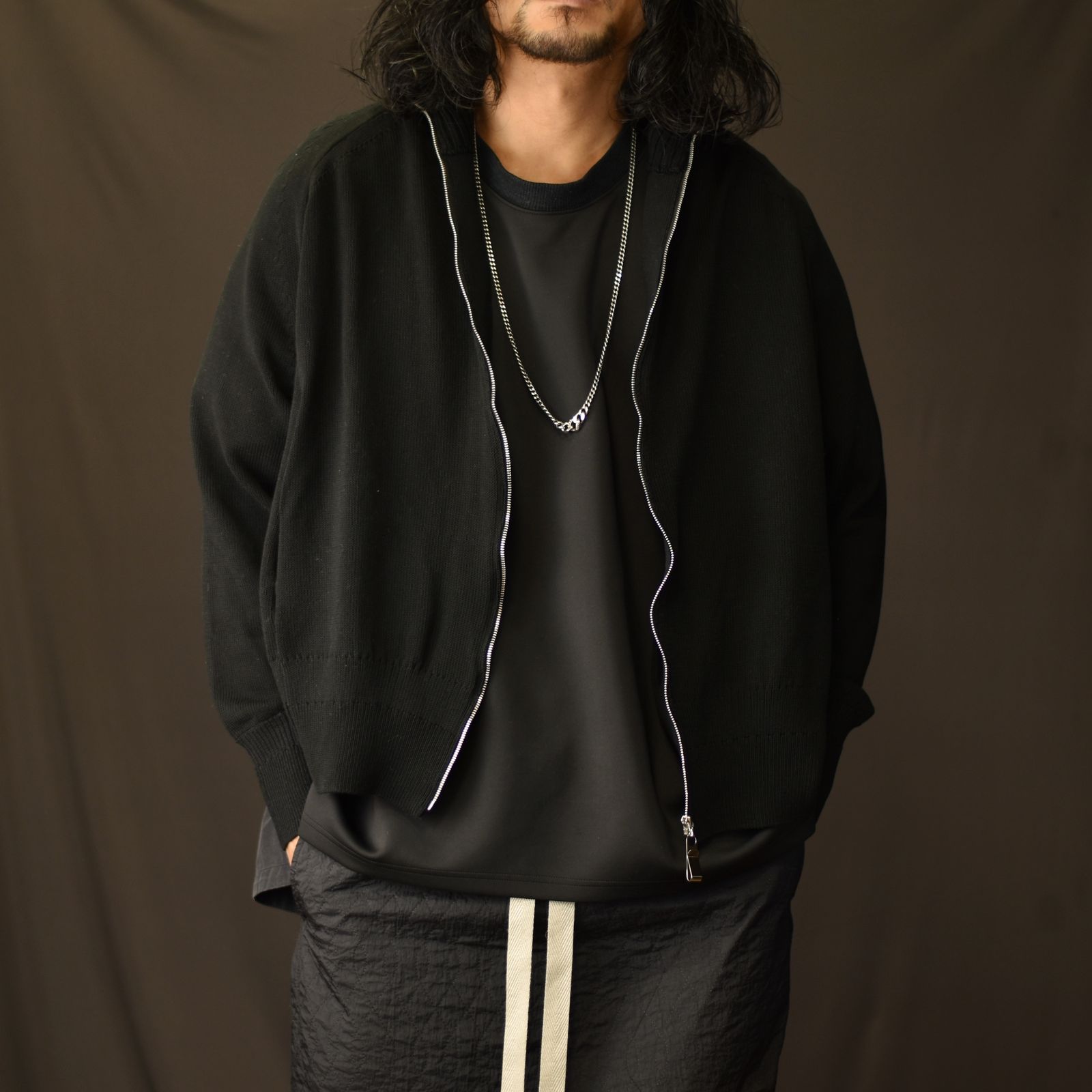 ハイネックニットブルゾン / LB23SS-KNBL01 (BLACK)