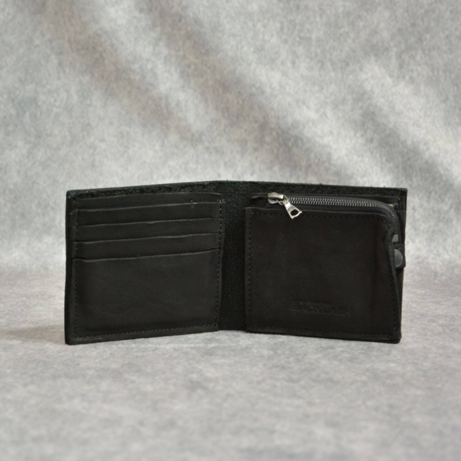 ジャパンショルダー 製品染め二つ折り ウォレット （BLACK / ブラック） 318-39