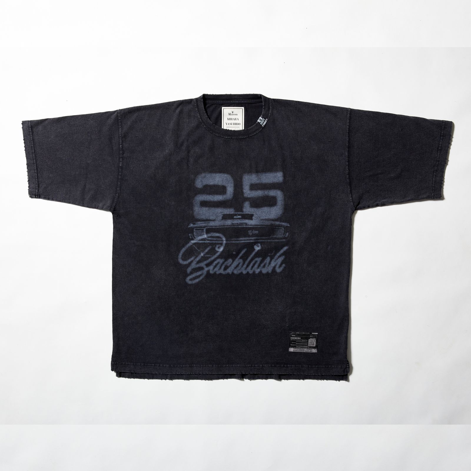［25周年記念］ × Maison MIHARA YOSUHIRO 硫化染めTシャツ （BLACK / ブラック） MB-25-SH-03C