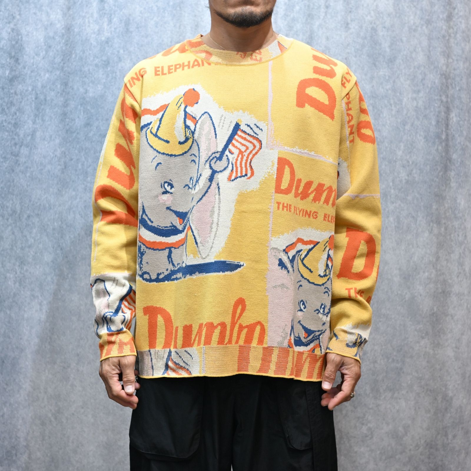 DISNEY VP / PC KNIT COLLECTION CREWNECK  (DUMB/YELLOW)｜ディズニー ニット （ダンボ/イエロー） DP-030-3672-71