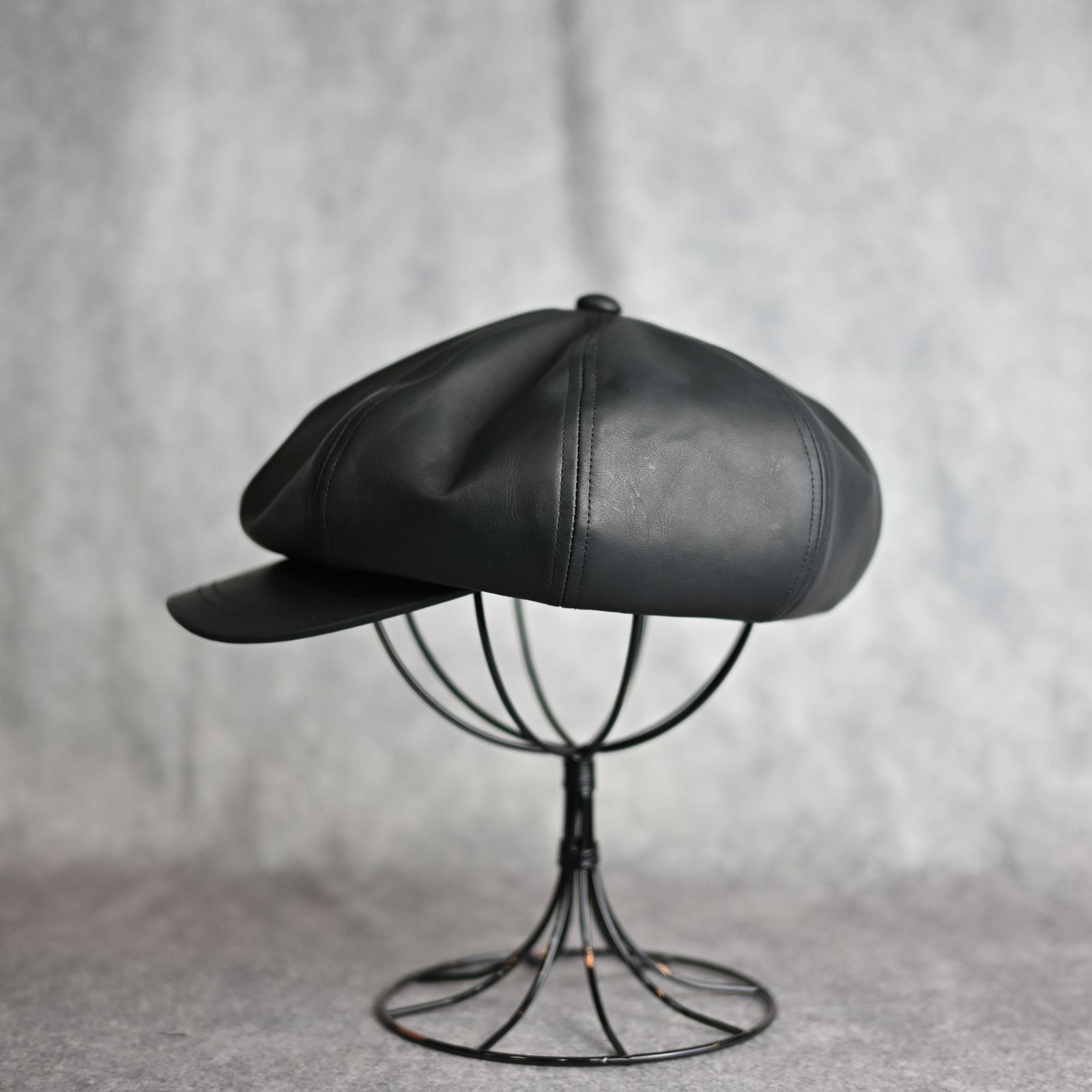 × ISAMU KATAYAMA BACKLASH SMOOTH LEATHER CASQUETTE （BLACK） / レザーキャスケット （ブラック）