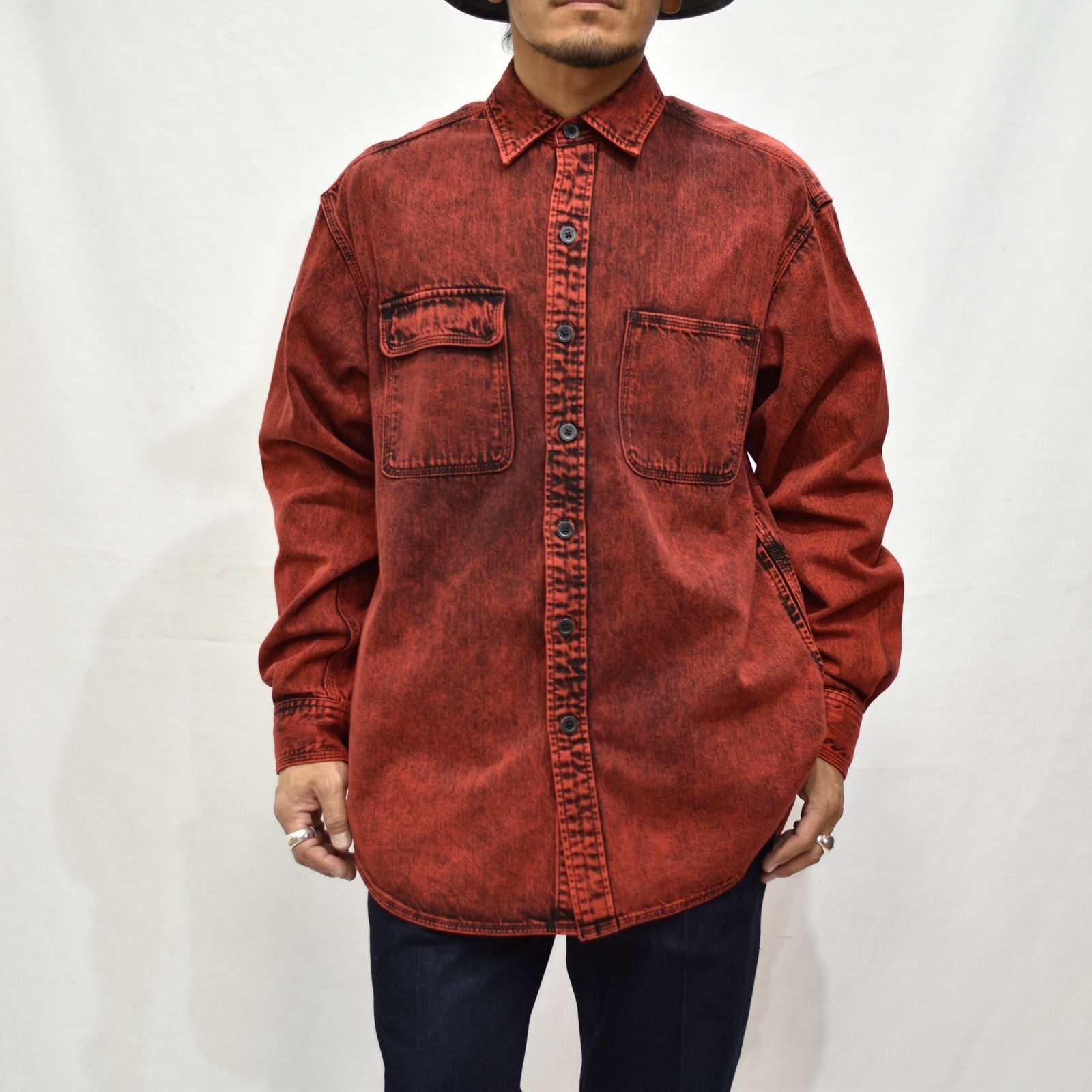 MINEDENIM - Bleach Overdyed Denim Over SH | chord online store