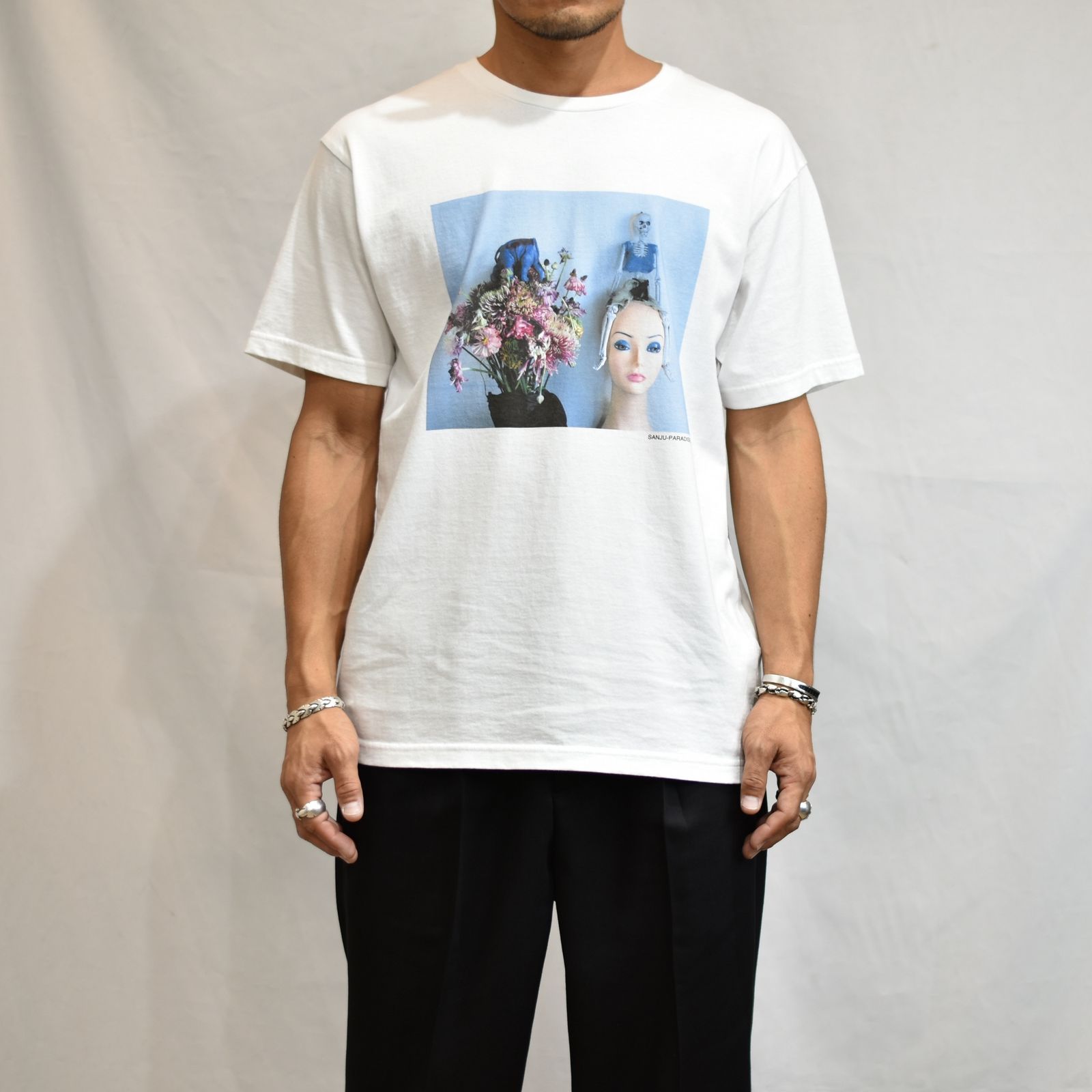 MINEDENIM - Araki Nobuyoshi × Stie-lo AI ELEGY-PARADISE T-SH （WHT