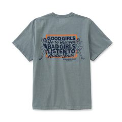 GARMENT DYE GIRLS LOGO POCKET TEE ＜NATURALLY PAINT DESIGN＞ (GREEN GRAY)｜ガール ロゴプリント ポケットTシャツ｜CL-26SS004NT