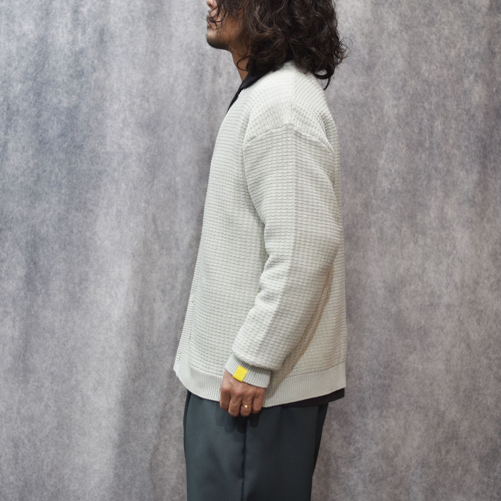 ×EYYA KNIT BIG WAFFLE KNIT CARDIGAN (ICY WHITE)｜× エイヤ ワッフル ニット カーディガン｜CL-26SS001EYYA