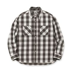 VINTAGE TYPE BLOCK CHECK SH (BLACK / WHITE)｜ブロックチェックシャツ｜CL-26SS006