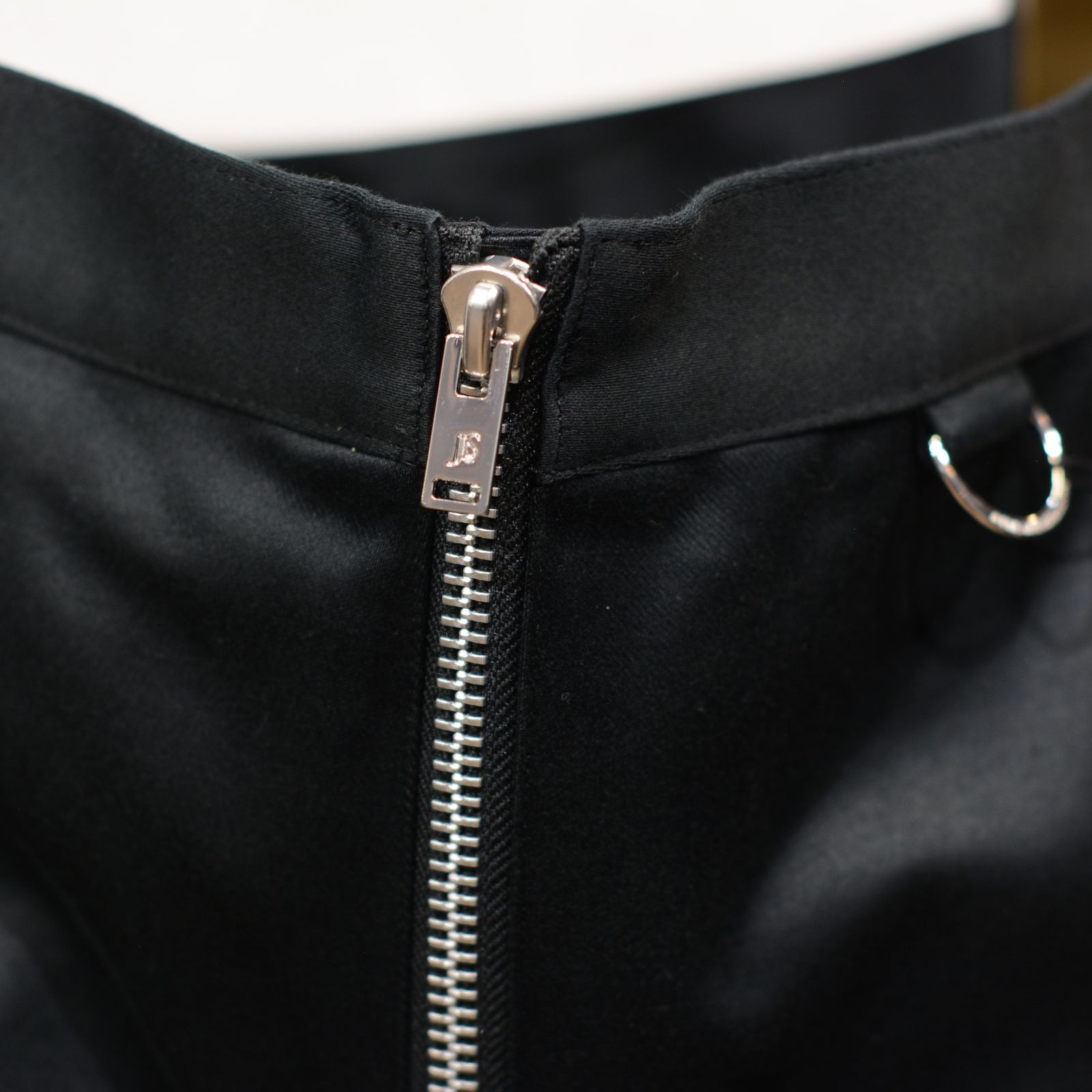 Cotton satin biker pants
