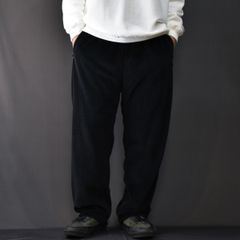 VELOUR TRACK PANTS ＜SPIRAL JACQUARD PATTERN＞ (BLACK) / ベロア トラックパンツ ＜スパイラル ジャガードパターン＞