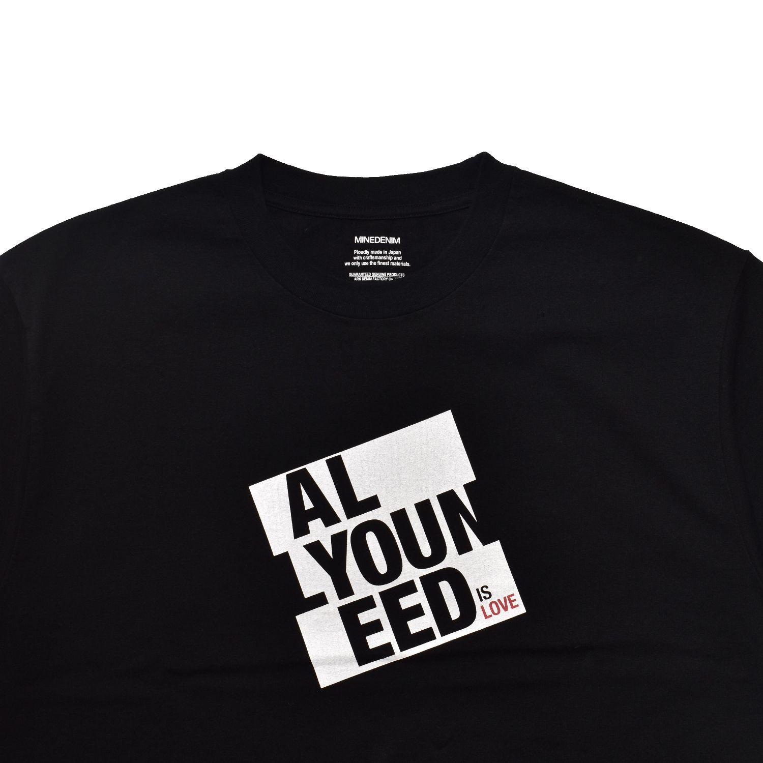 All You Need is Love Tee （BLK） ｜プリントTシャツ (ブラック)｜2604-4004