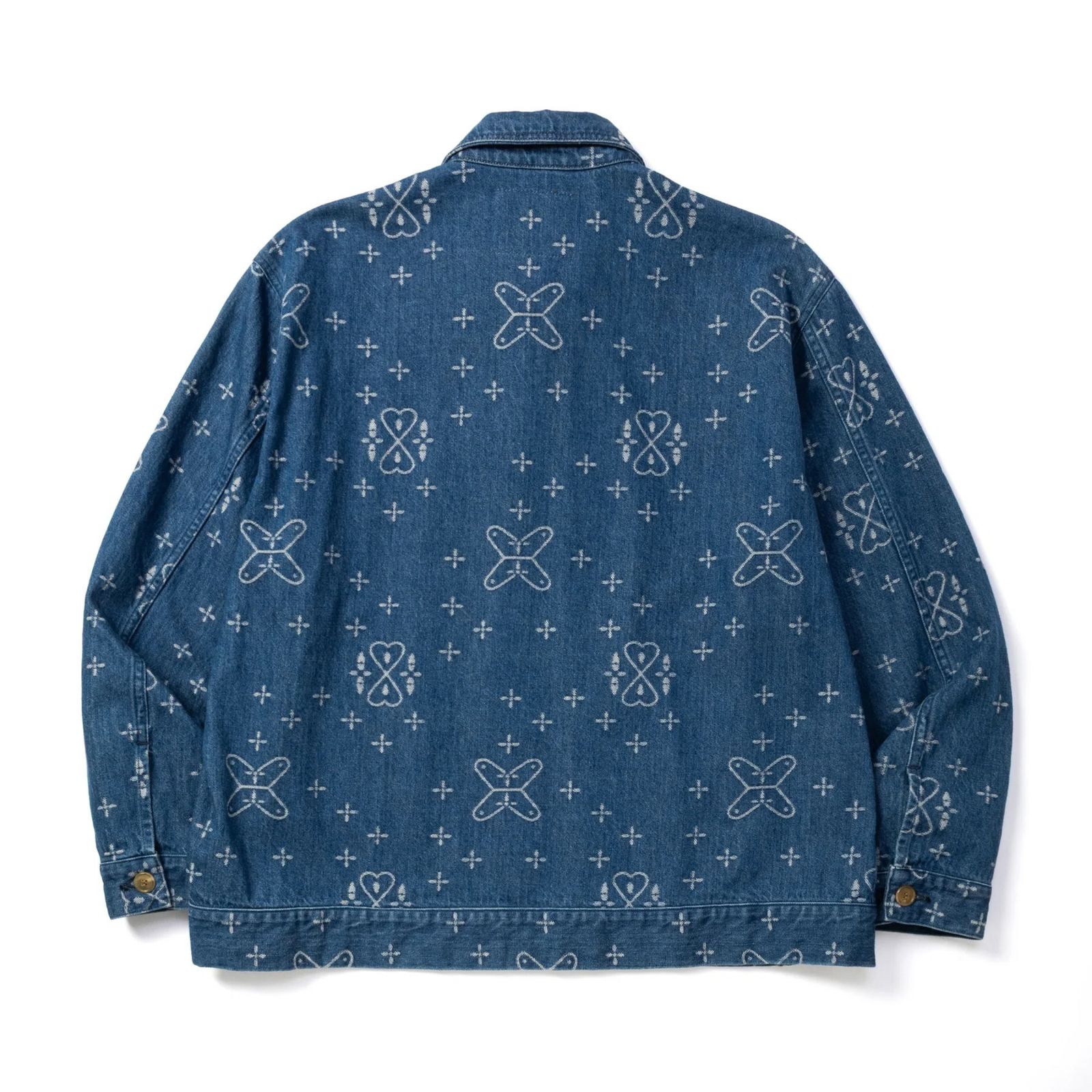 CROSS PATTERN JACQUARD DENIM SWINGTOP (INDIGO BLUE)｜クロス ジャガードデニム スイングトップ｜CL-26AWCRS001