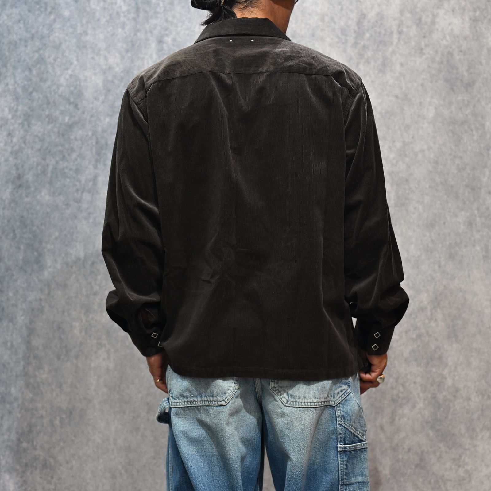 Narrow Corduroy Western Open Collar SH （DBR） / ウエスタン コーデュロイシャツ （ブラウン） 2508-5001