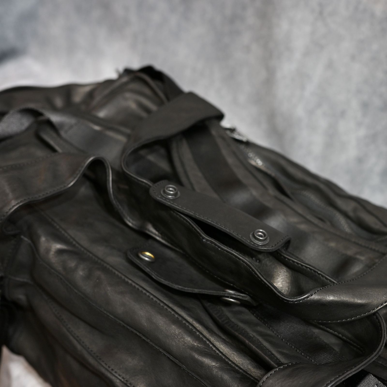 イタリーショルダー製品染め 3WAYバッグ （BLACK/ブラック） 230-03