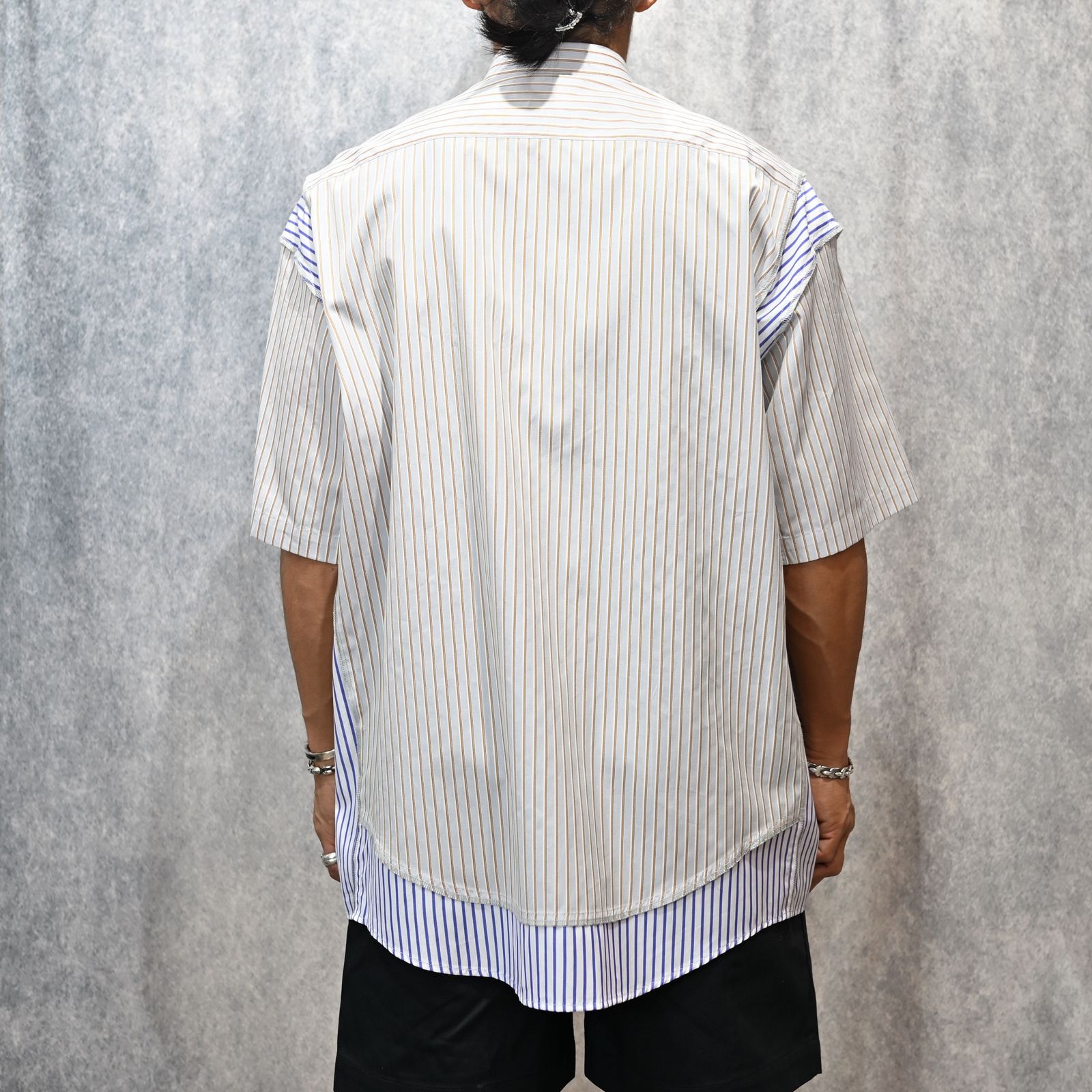 HALF SLEEVE SHIRT （GRY STRIPE） / 半袖シャツ （グレーストライプ） / 2251-SH53-016