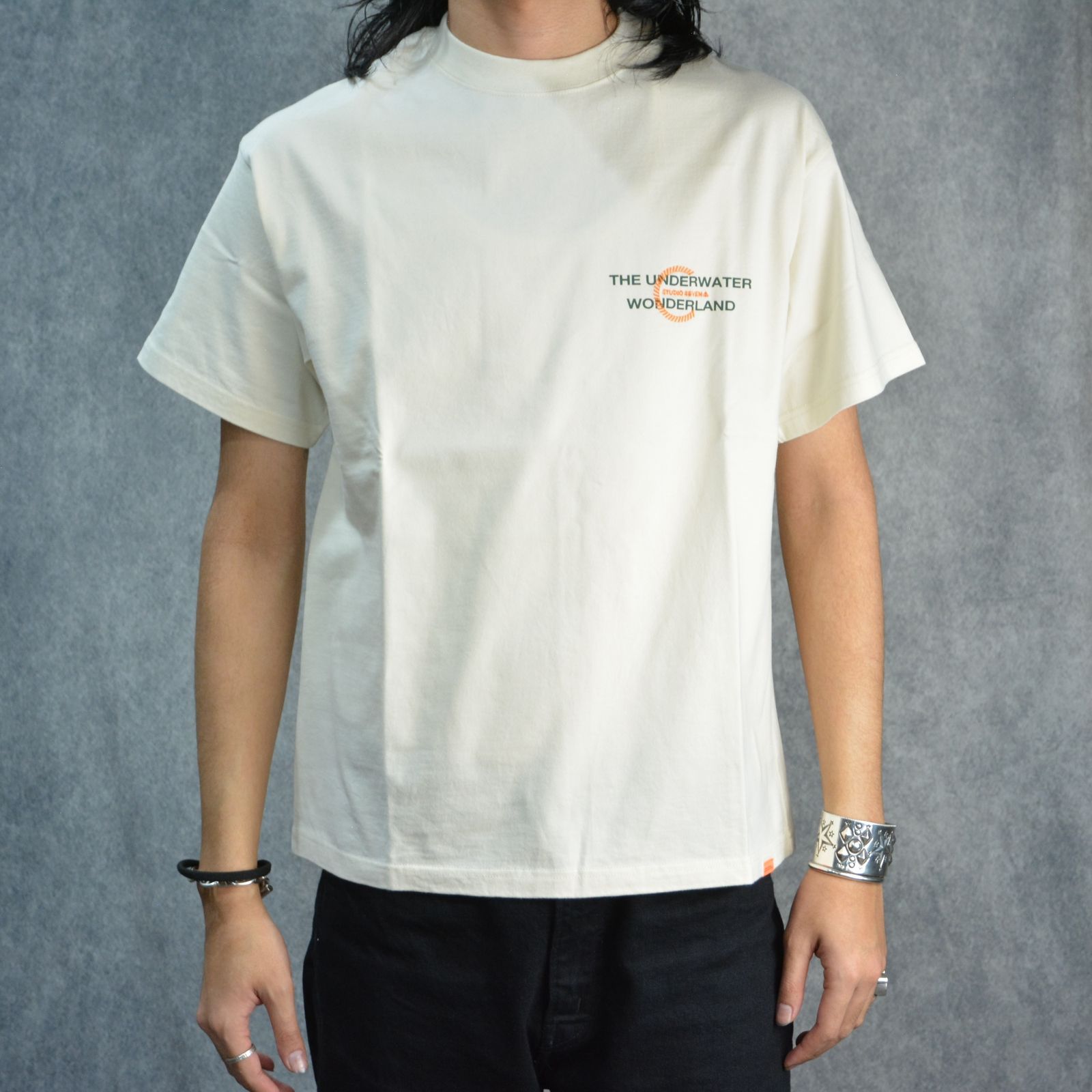 Logo SS Tee （L.Beige） / ロゴ プリント刺繍 Tシャツ （ライトベージュ）