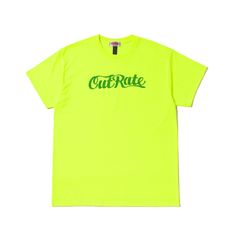 CUTRATE LOGO TEE (SAFETY GREEN)｜キャット 猫 Tシャツ｜CR-25SS004